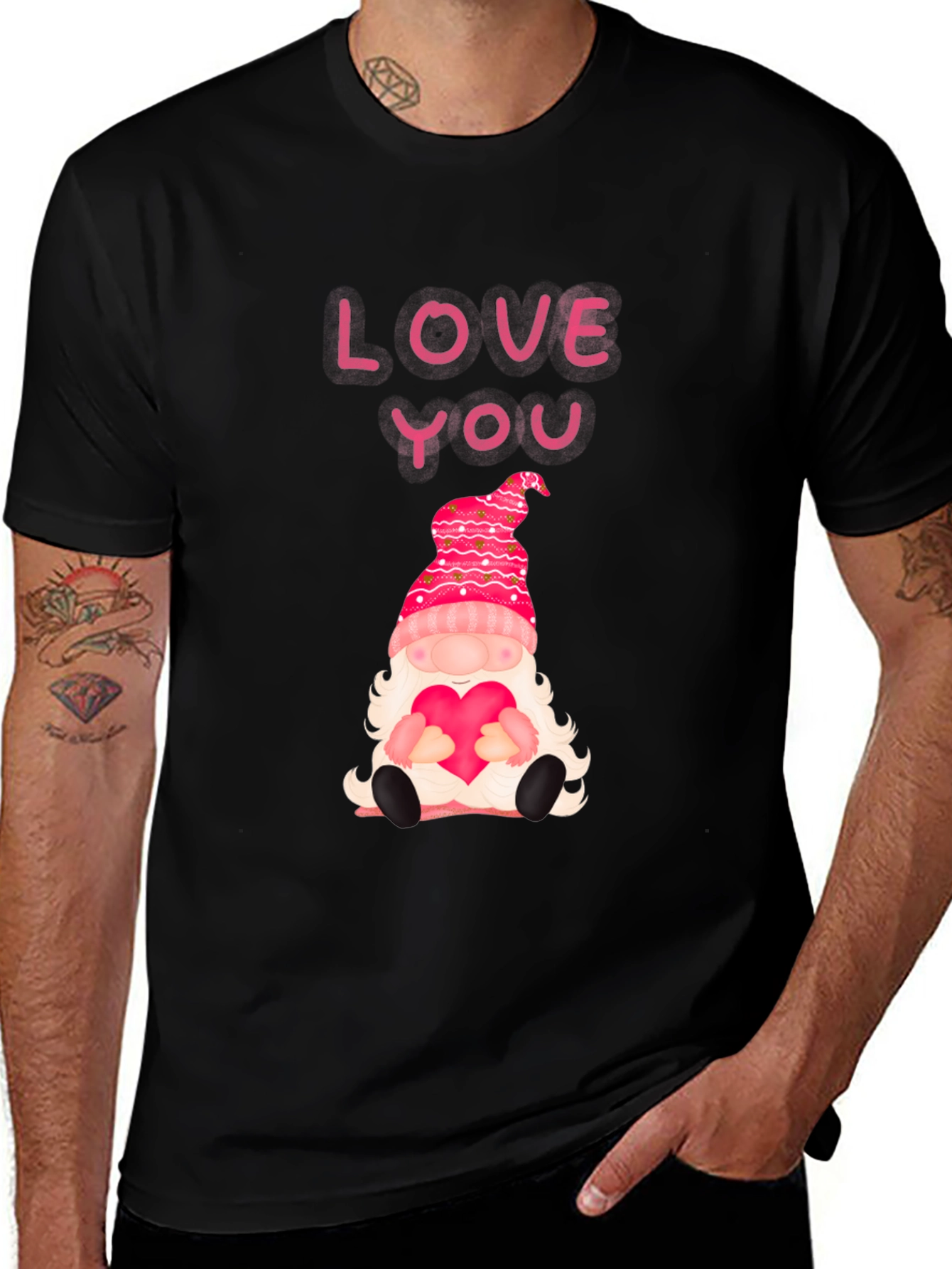 Variant 29 of Love You Valentine's Day Gnome Graphic Tee