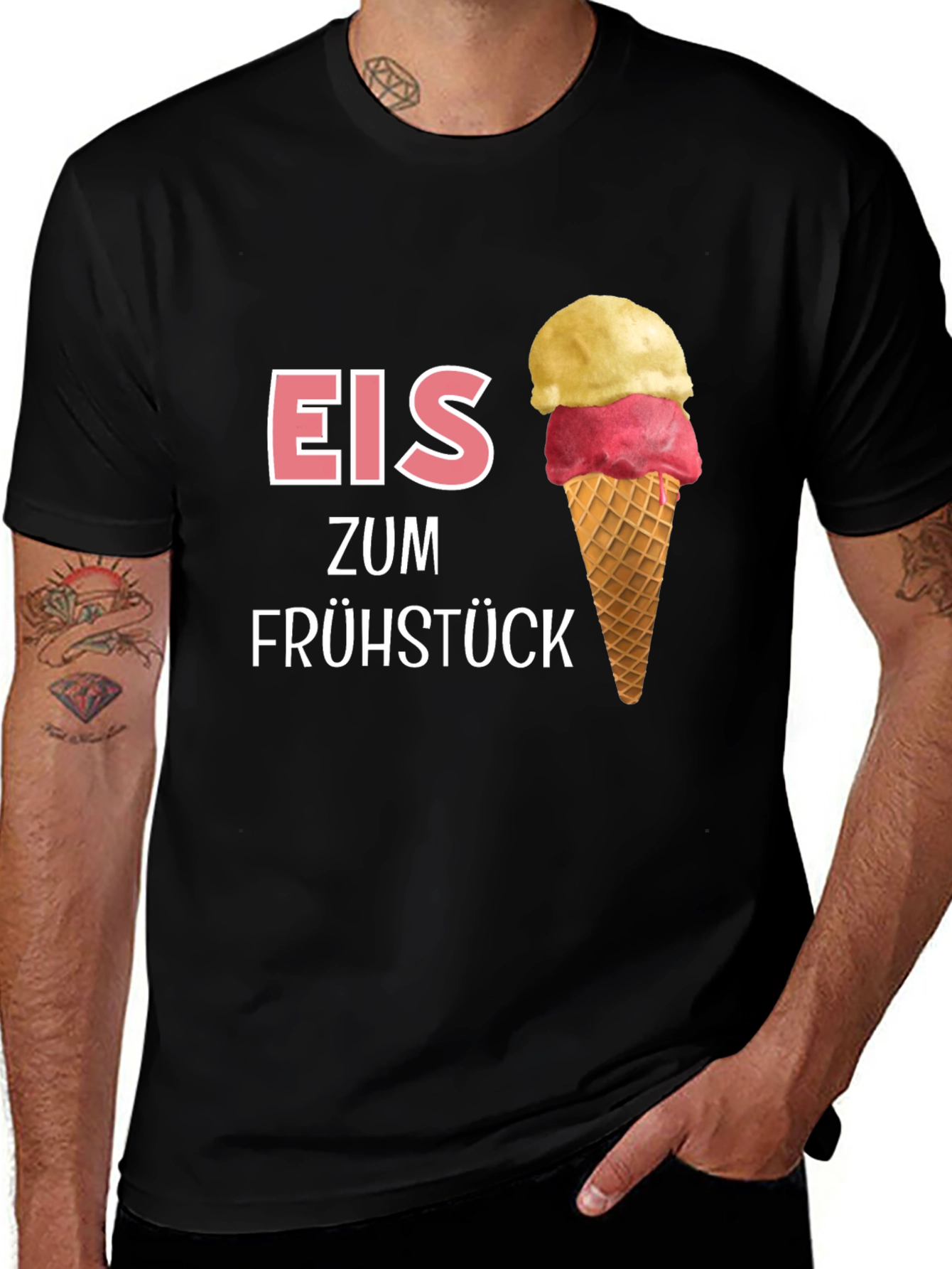 Variant 27 of Eis Zum Frühstück T-Shirt Ice Cream Breakfast