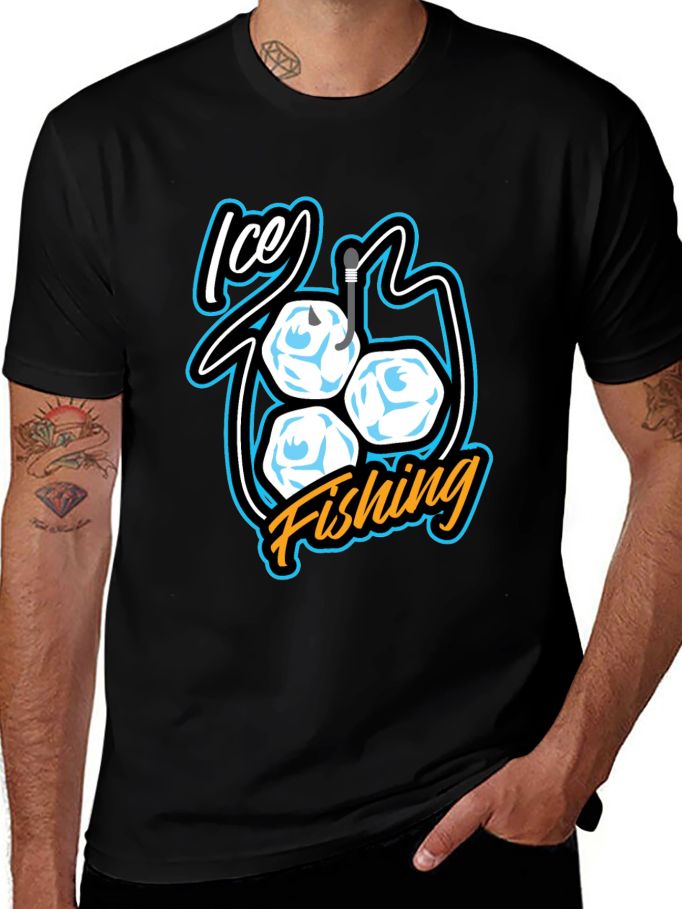 Variant 25 of Ice Fishing T-Shirt - Cool Angler Design