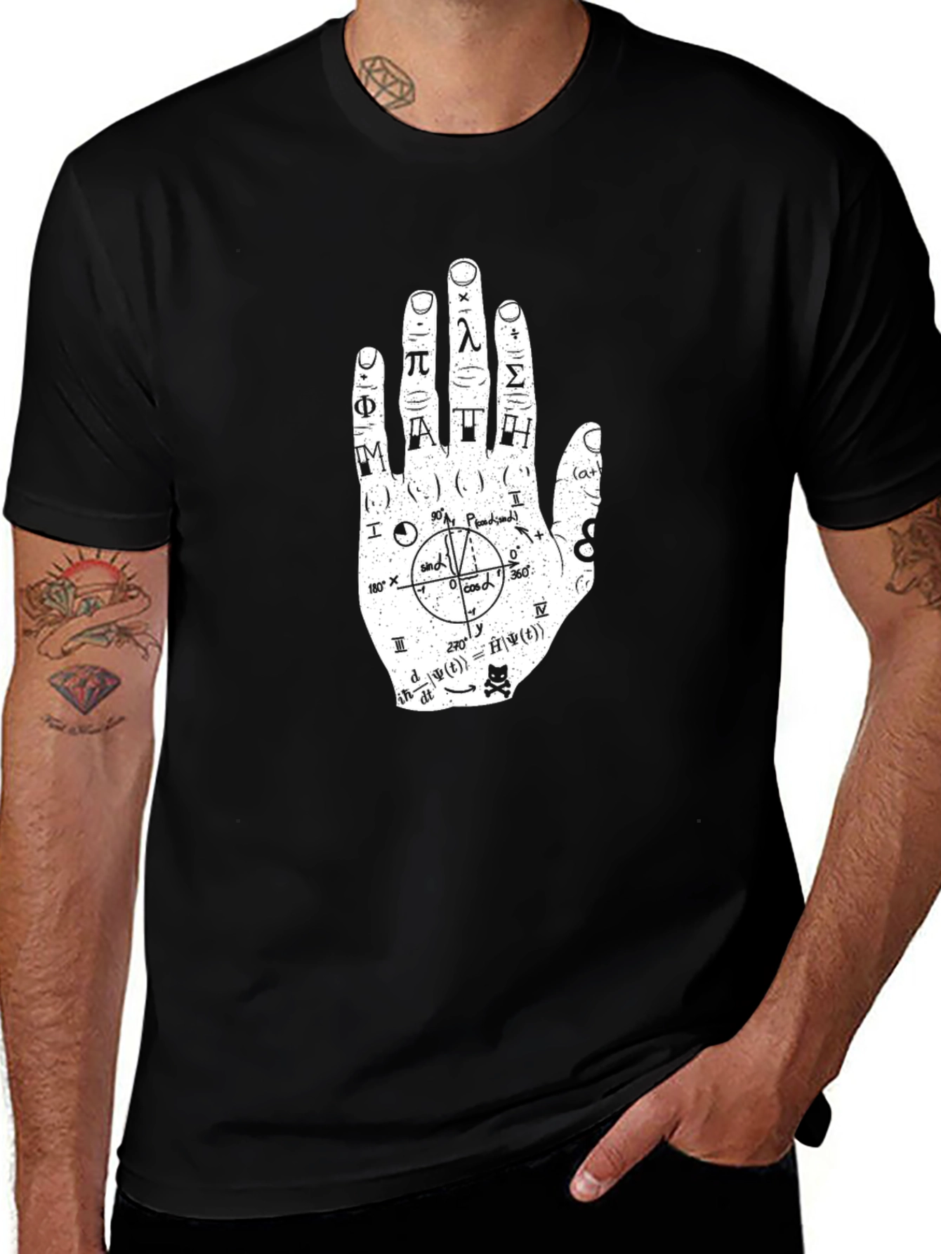 Variant 14 of Math Hand Graphic T-Shirt - Unisex