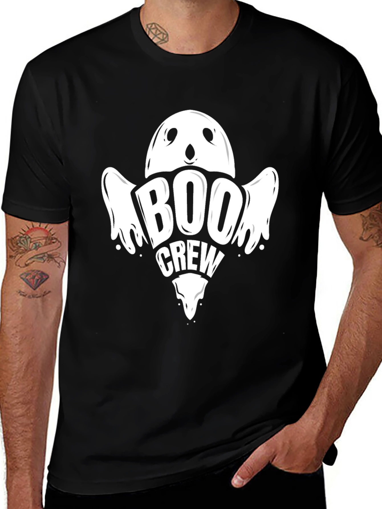 Boo Crew Ghost T-Shirt - Halloween Spooky Season