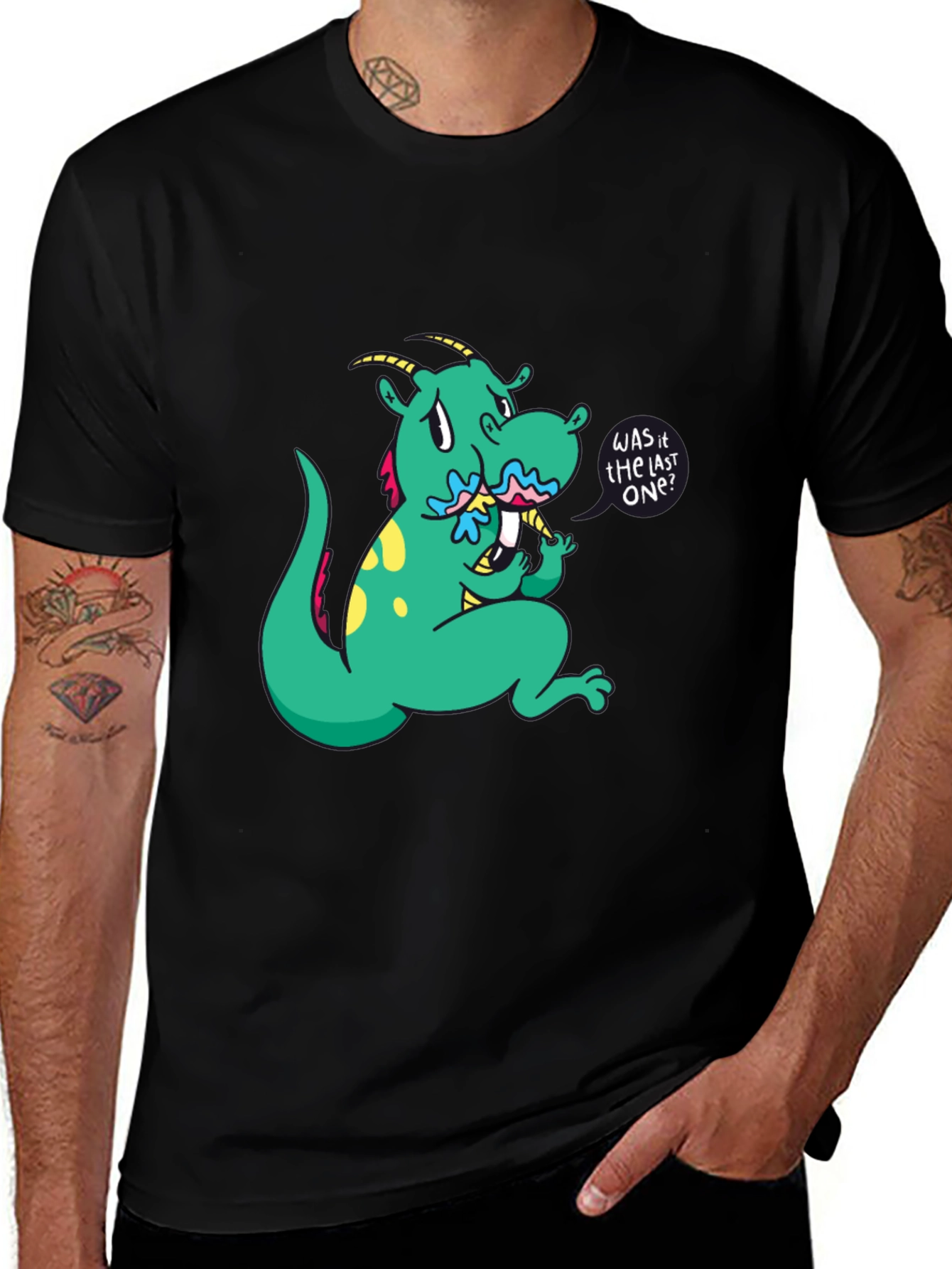 Variant 2 of Cartoon Dragon T-Shirt - Funny Graphic Tee