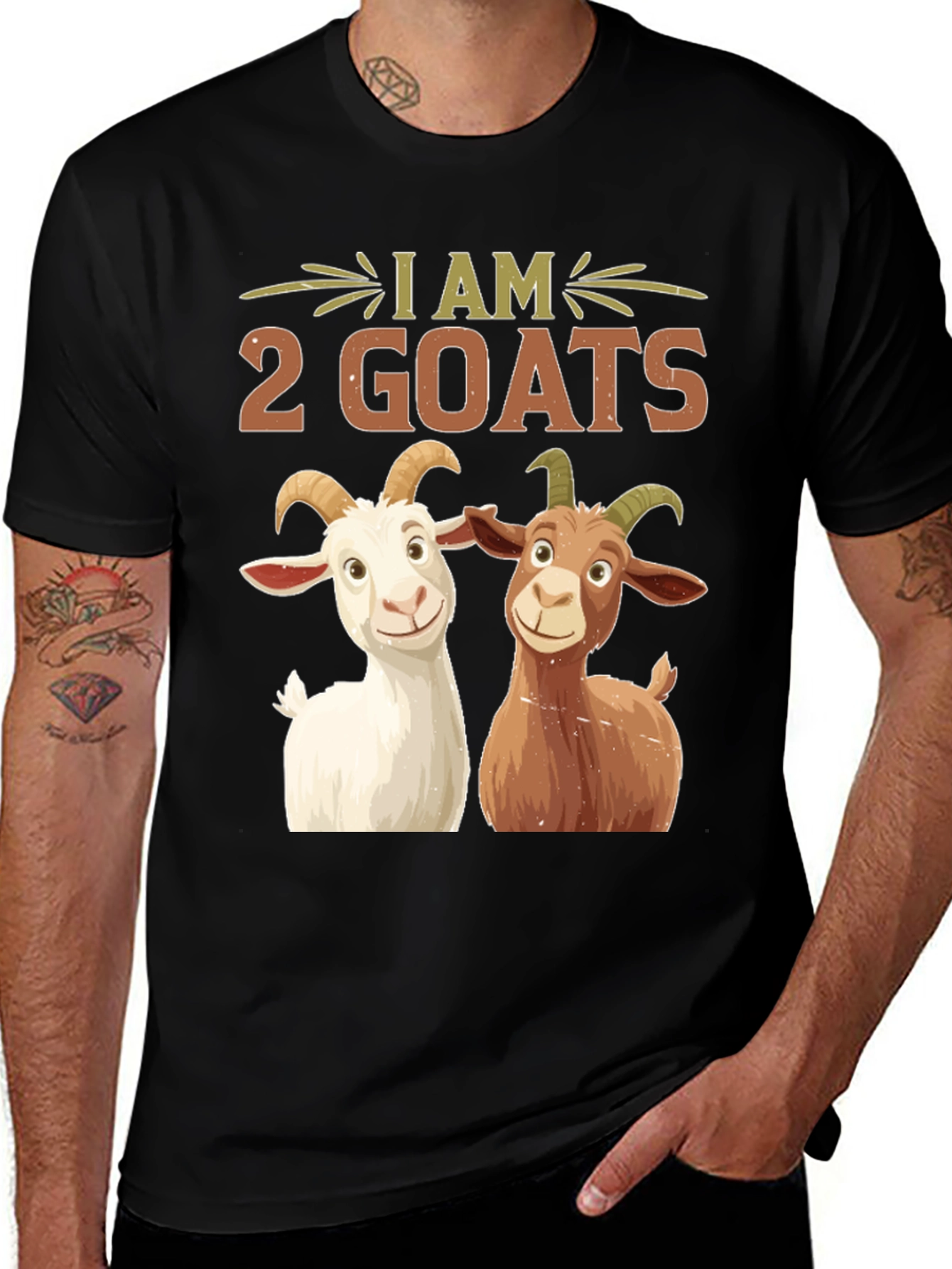 Variant 12 of I Am 2 Goats T-Shirt