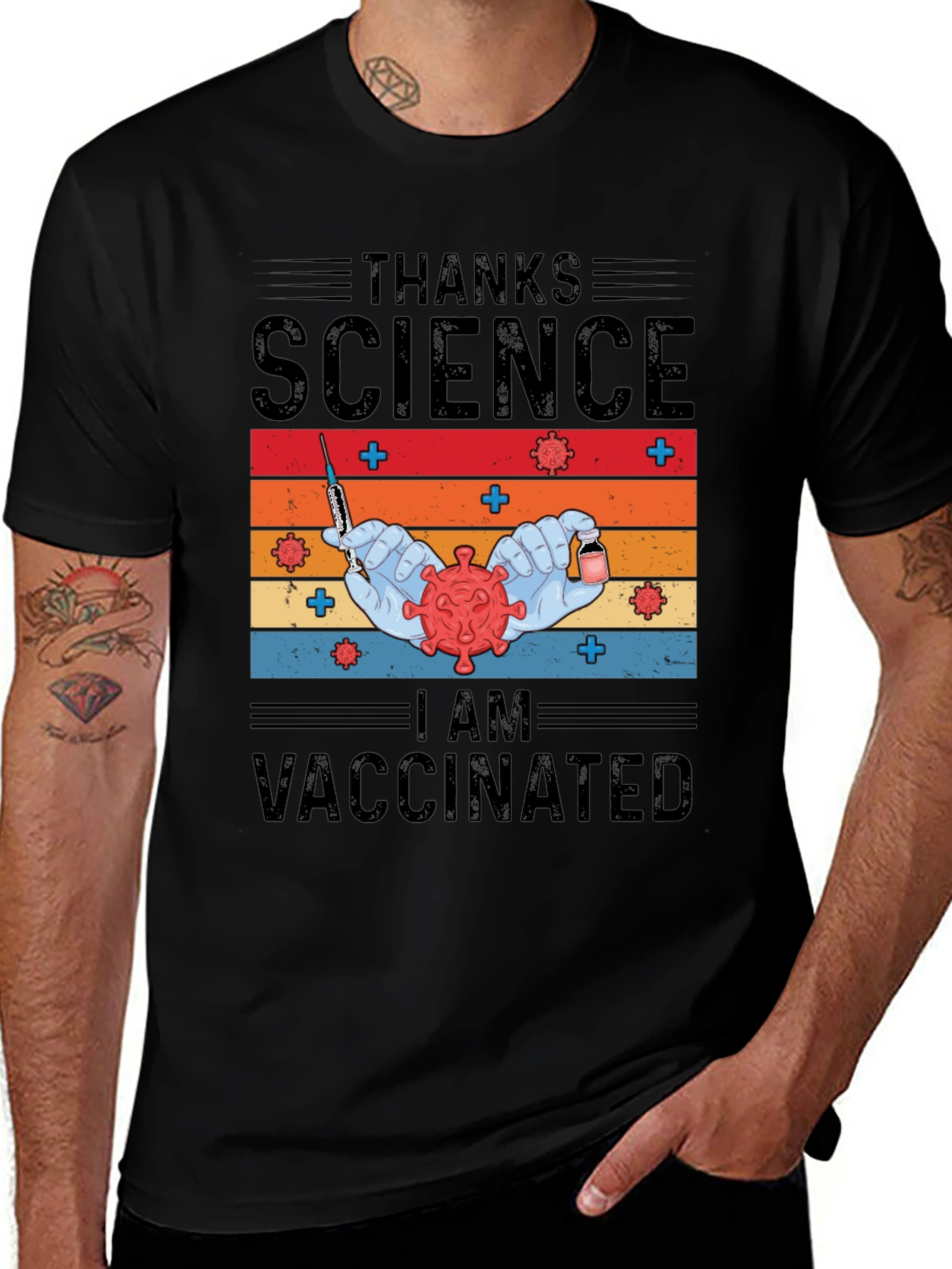 Variant 22 of Thanks Science I Am Vaccinated T-Shirt