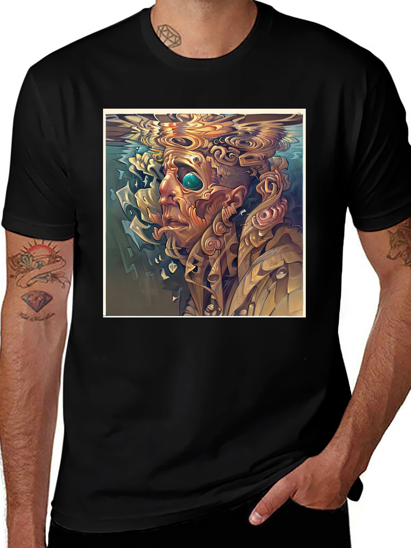 Variant 21 of Abstract Portrait T-Shirt - Surreal Style