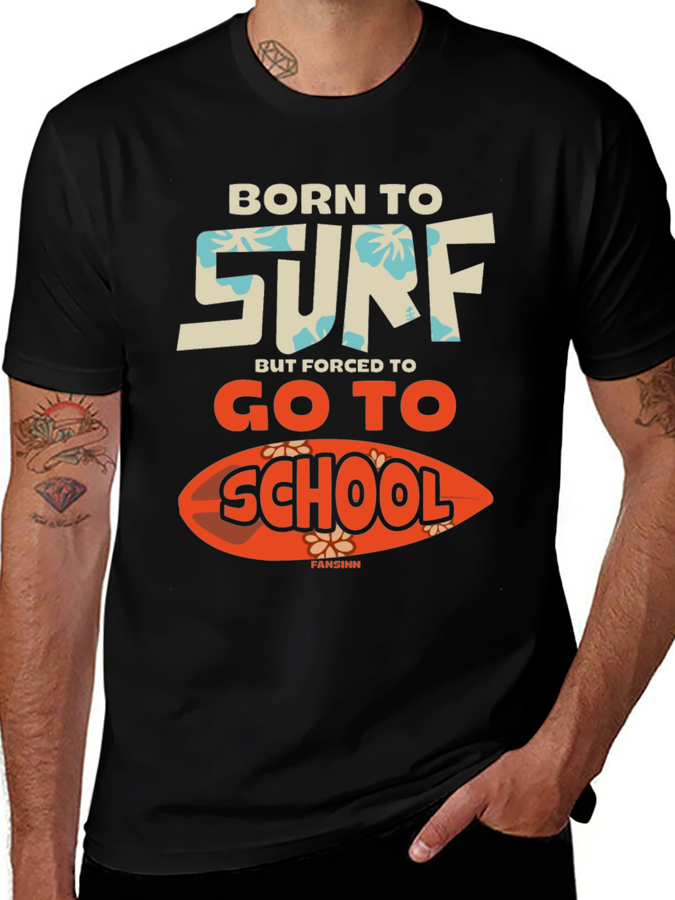 Variant 2 of Born to Surf T-Shirt