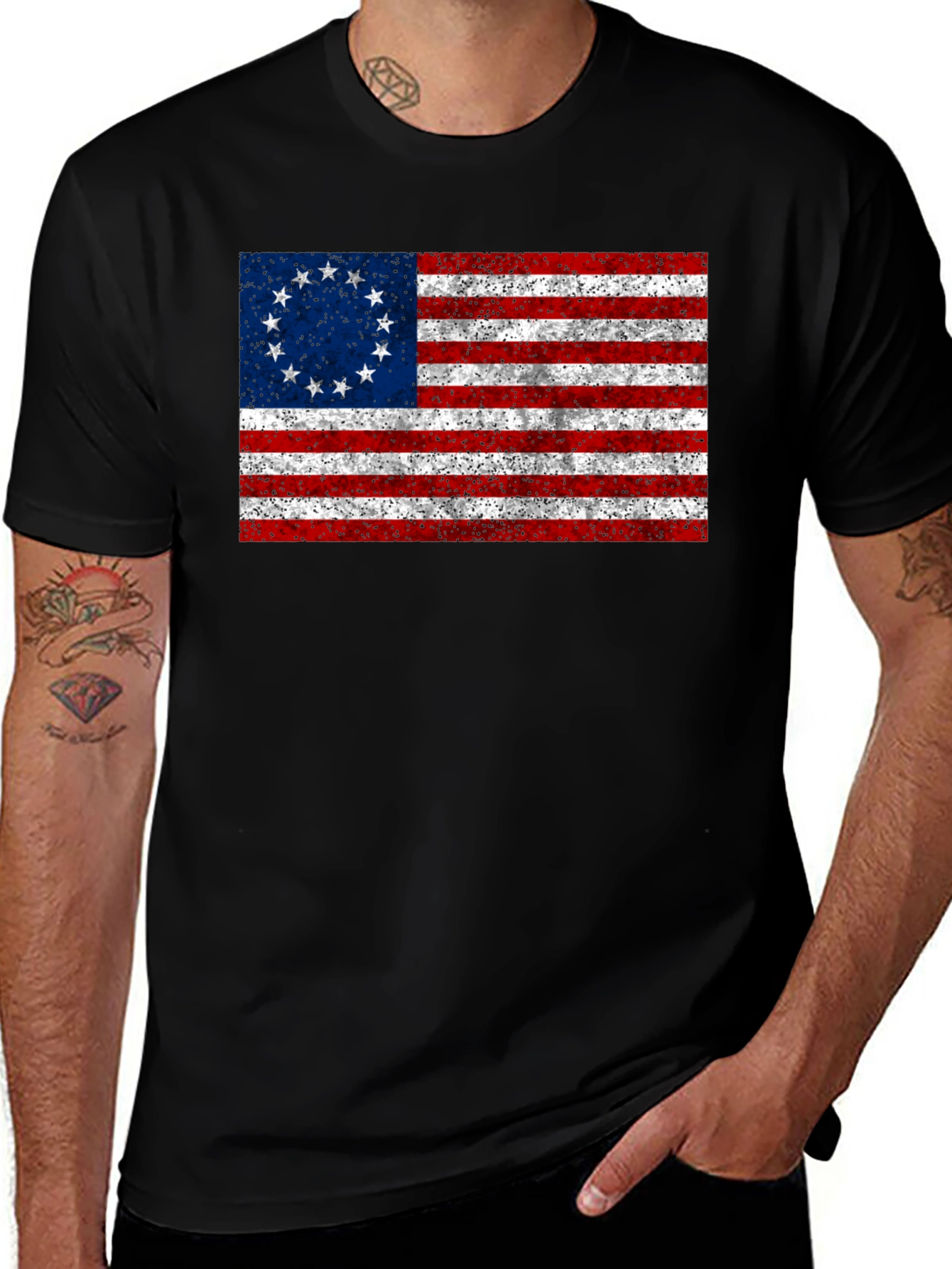 Betsy Ross Flag T-Shirt - Patriotic USA Tee