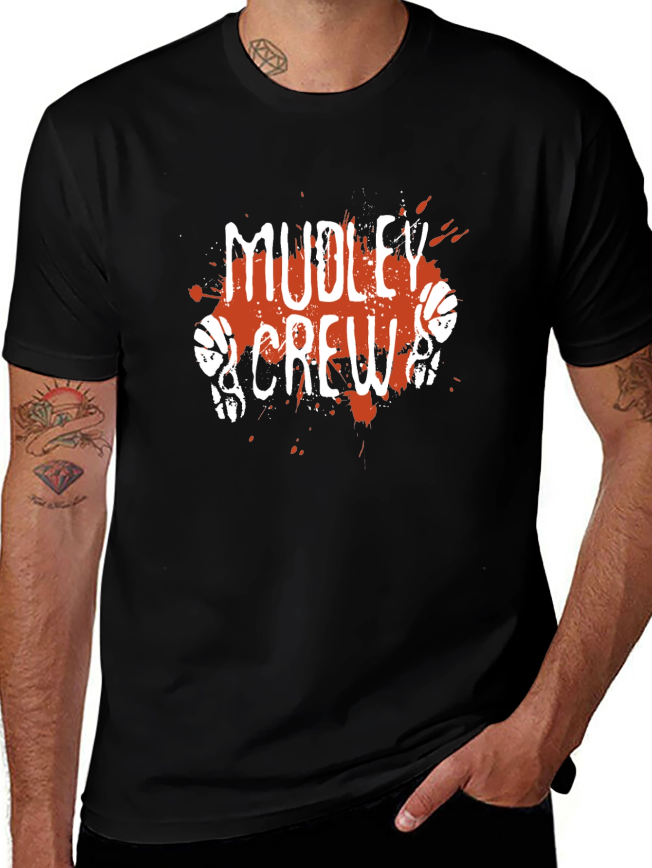 Variant 8 of Mudley Crew Graphic T-Shirt - Basketball Skull Design