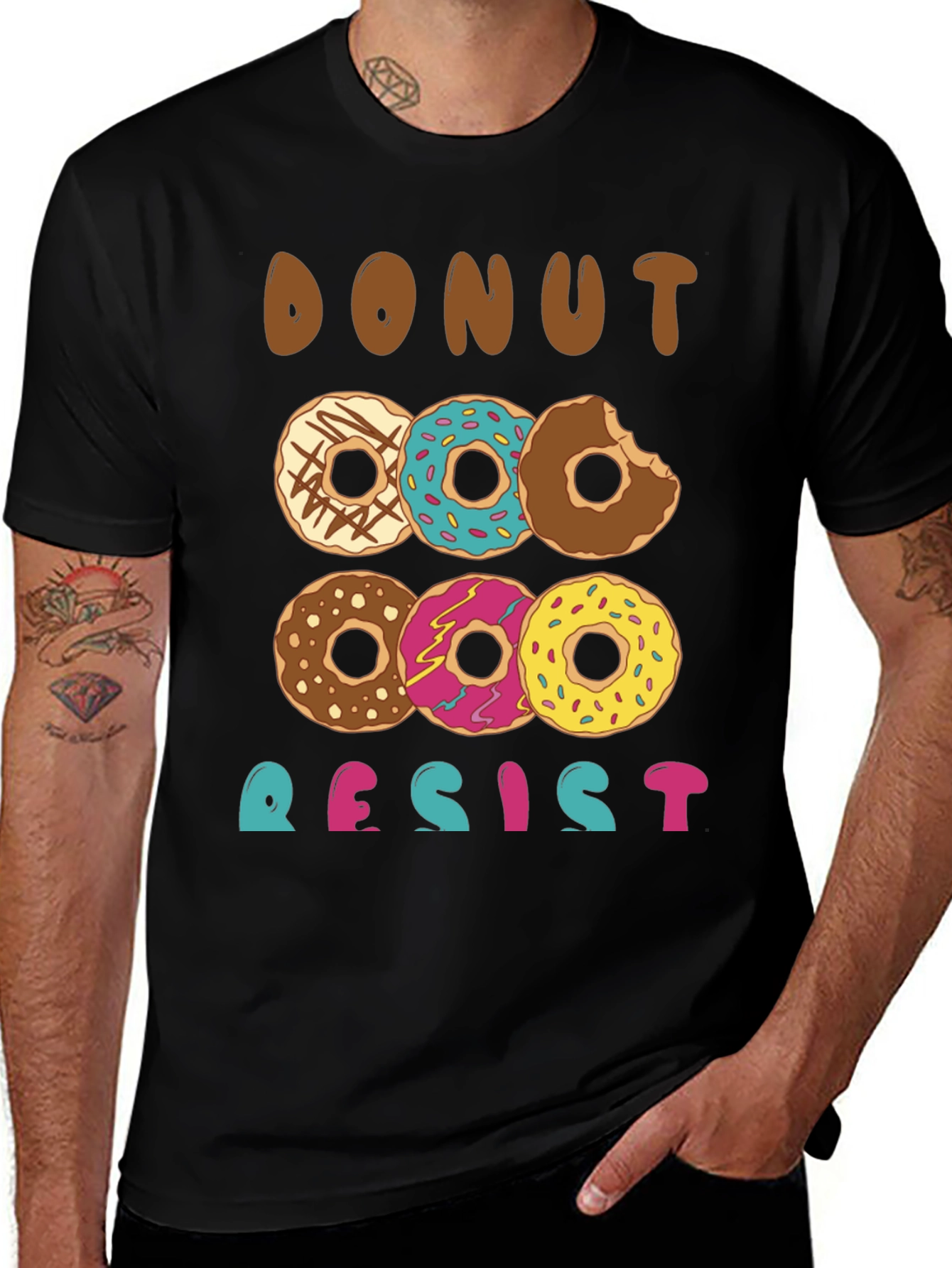 Variant 12 of Donut Resist Graphic T-Shirt - Foodie Fashion