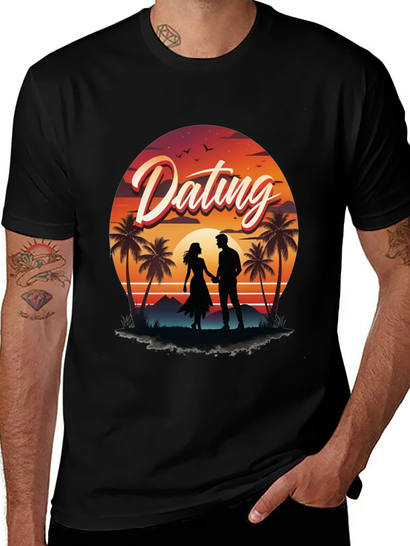 Variant 23 of Romantic Dating Sunset Graphic T-Shirt