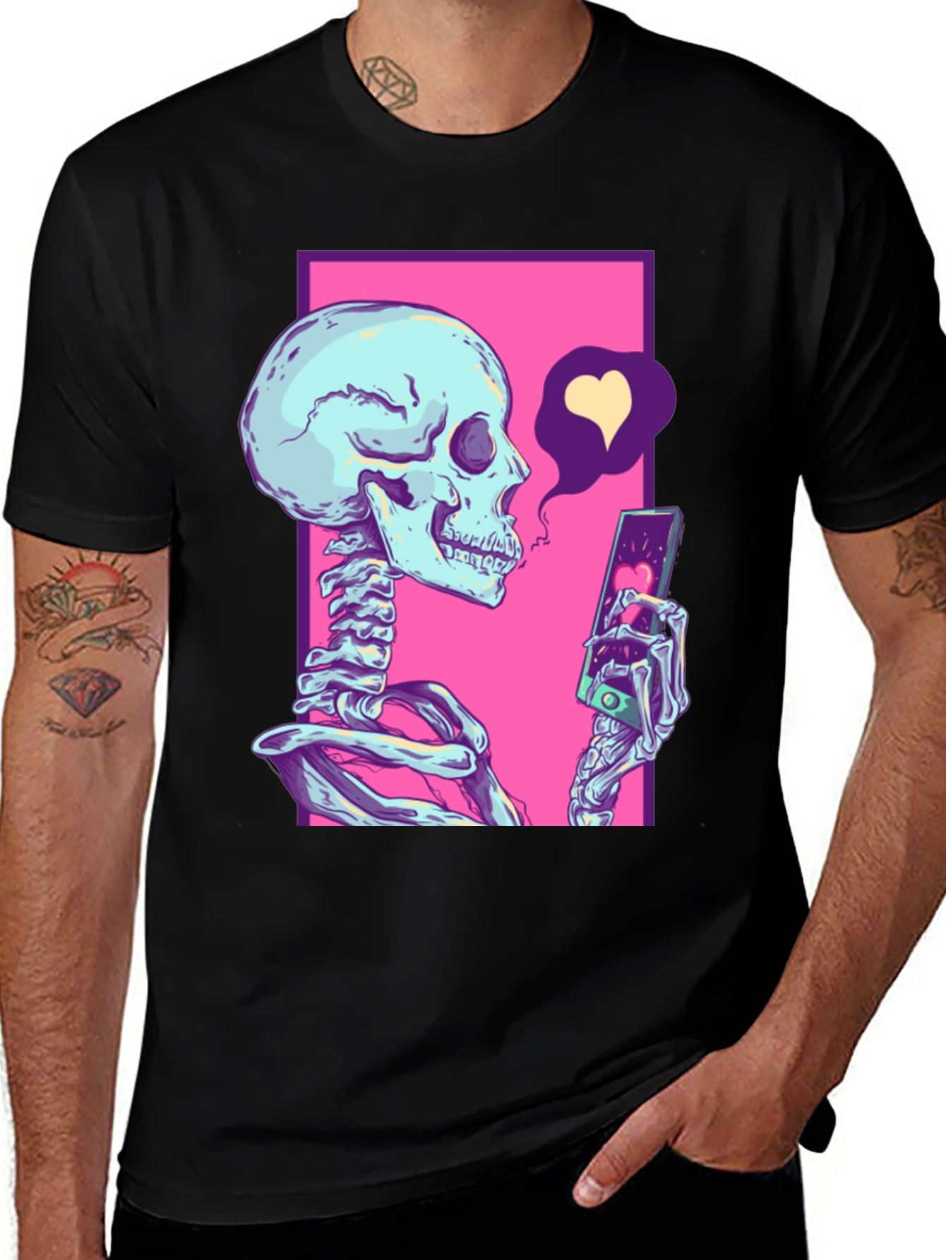 Variant 8 of Trendy Skeleton Graphic T-Shirt