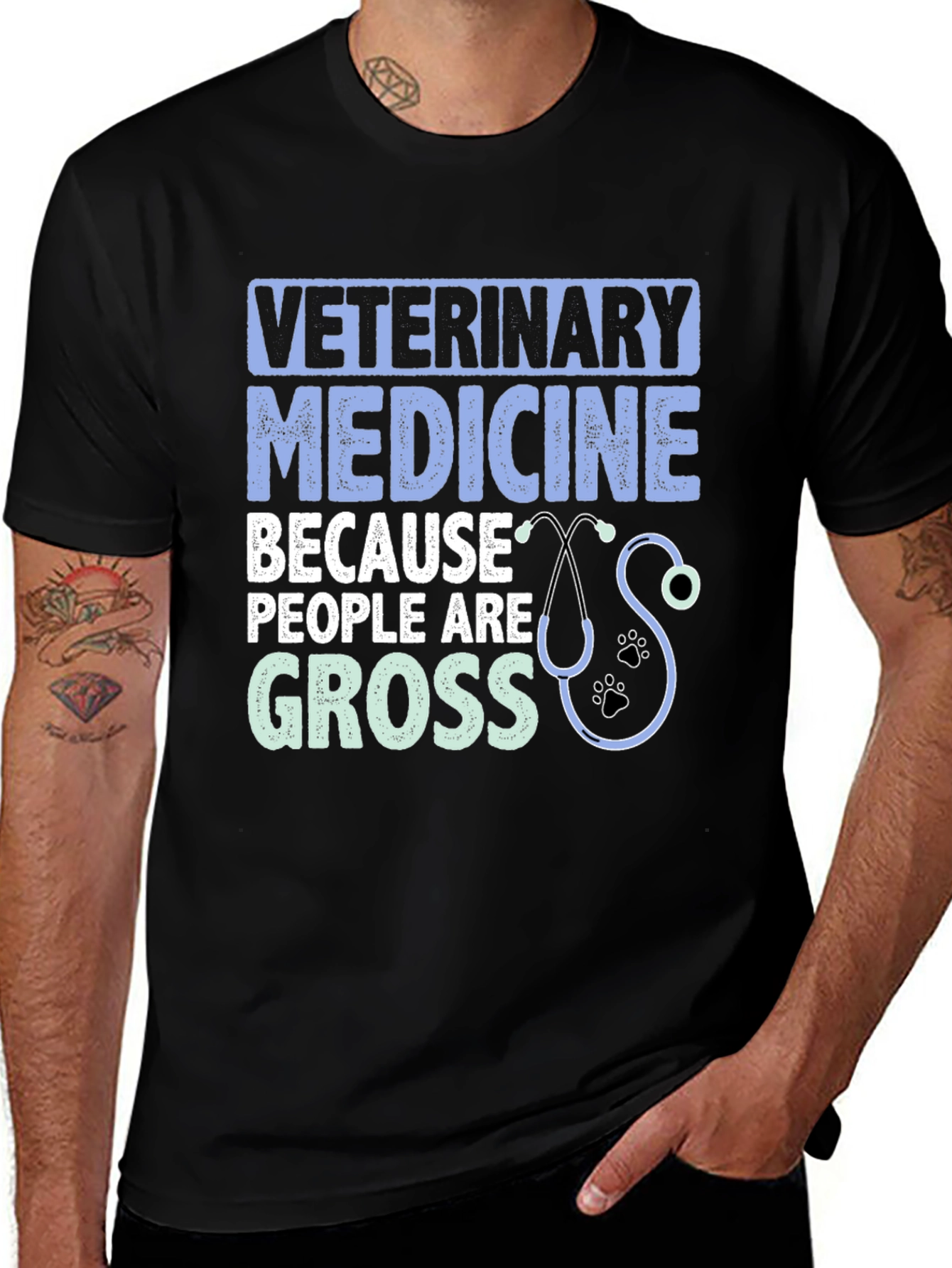 Variant 26 of Veterinary Medicine T-Shirt: Because People Are Gross