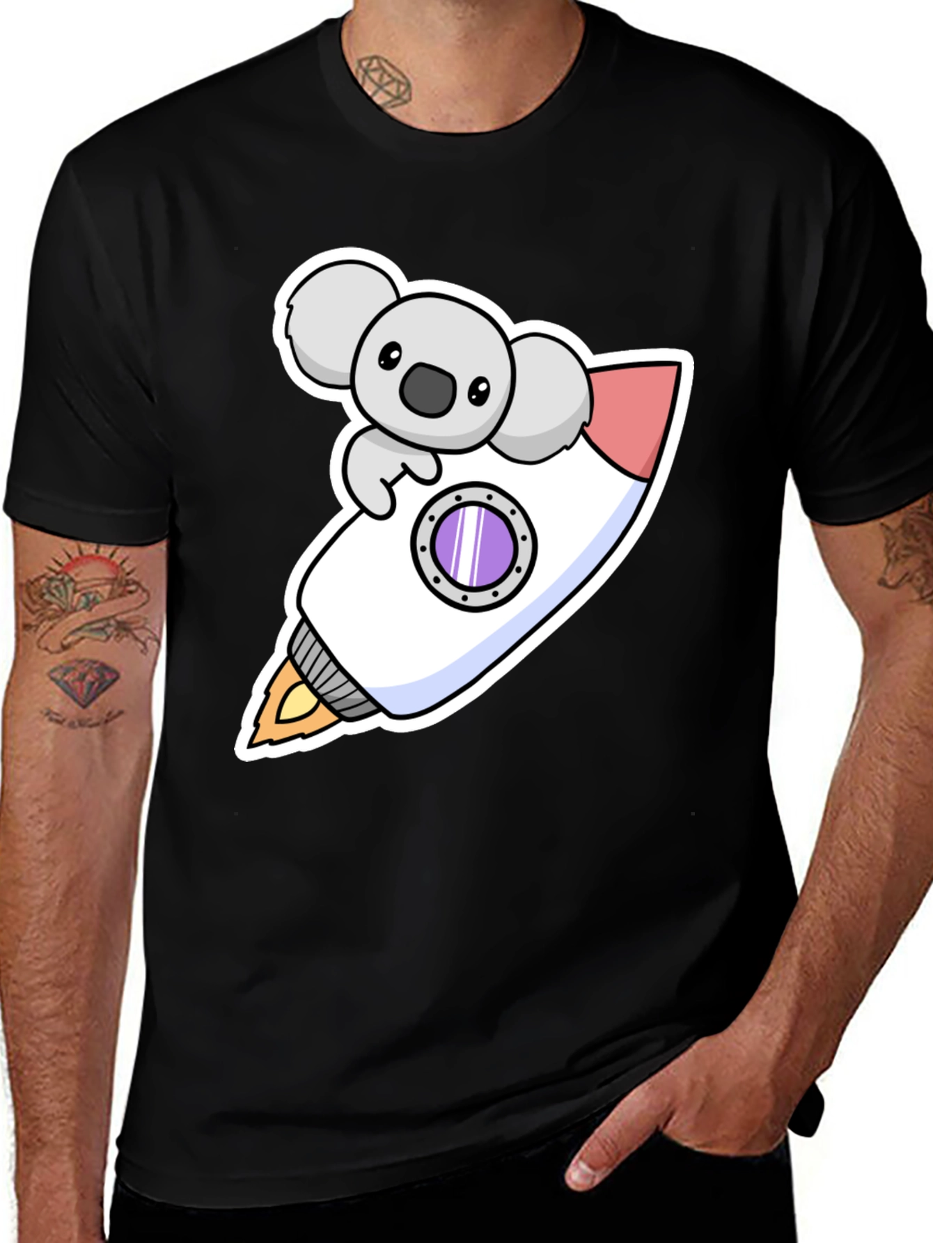 Variant 9 of Koala Astronaut T-Shirt - Space Adventure Tee