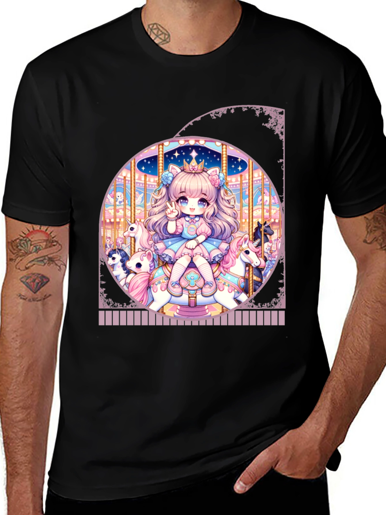 Variant 8 of Anime Carousel T-Shirt
