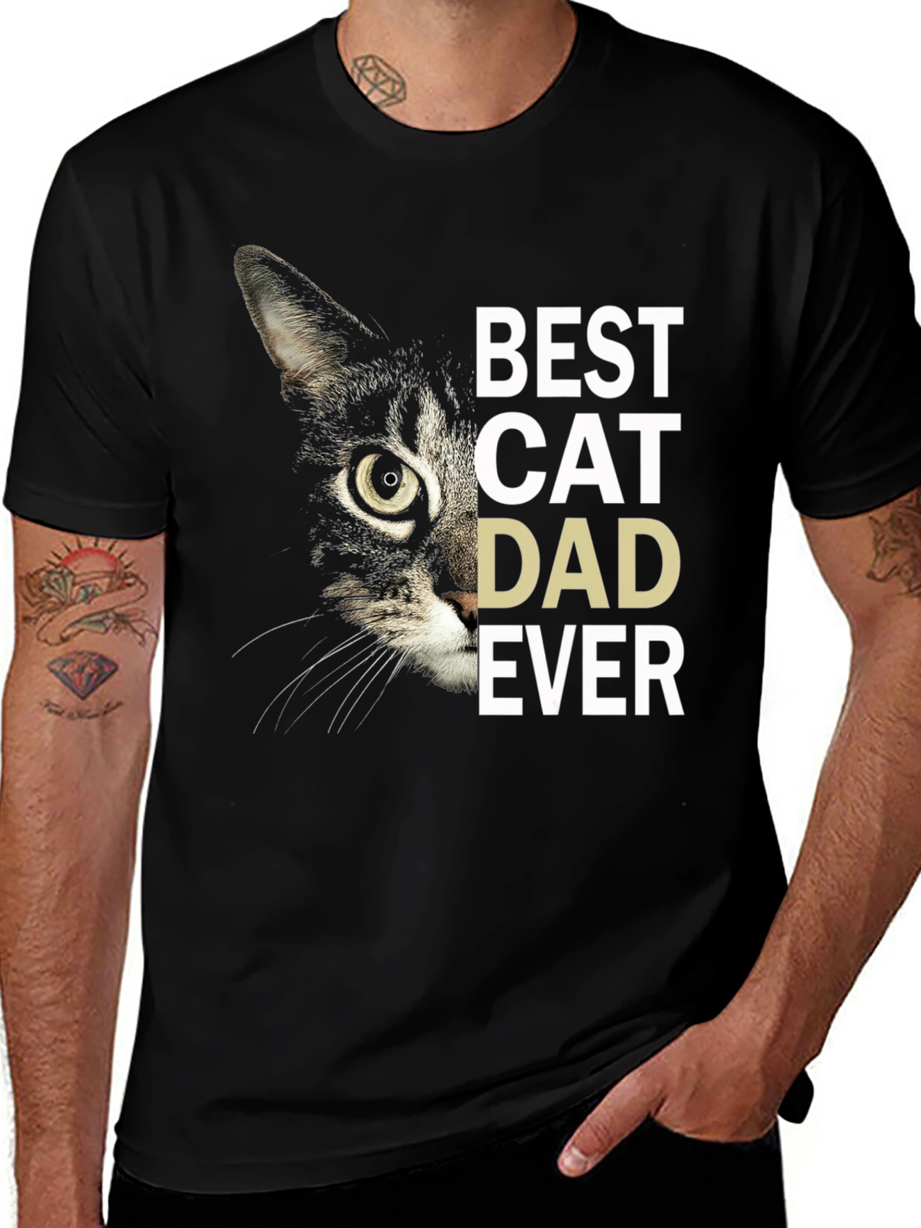 Variant 6 of Best Cat Dad Ever T-Shirt