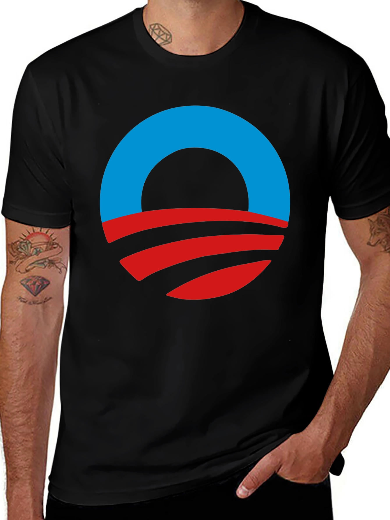 Variant 23 of Obama Logo Graphic Print T-Shirt