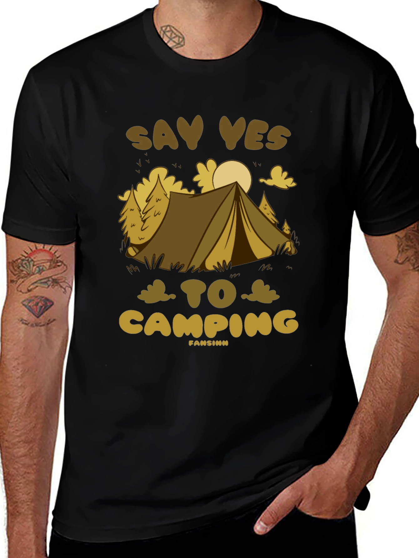 Variant 11 of Say Yes To Camping Graphic Tee
