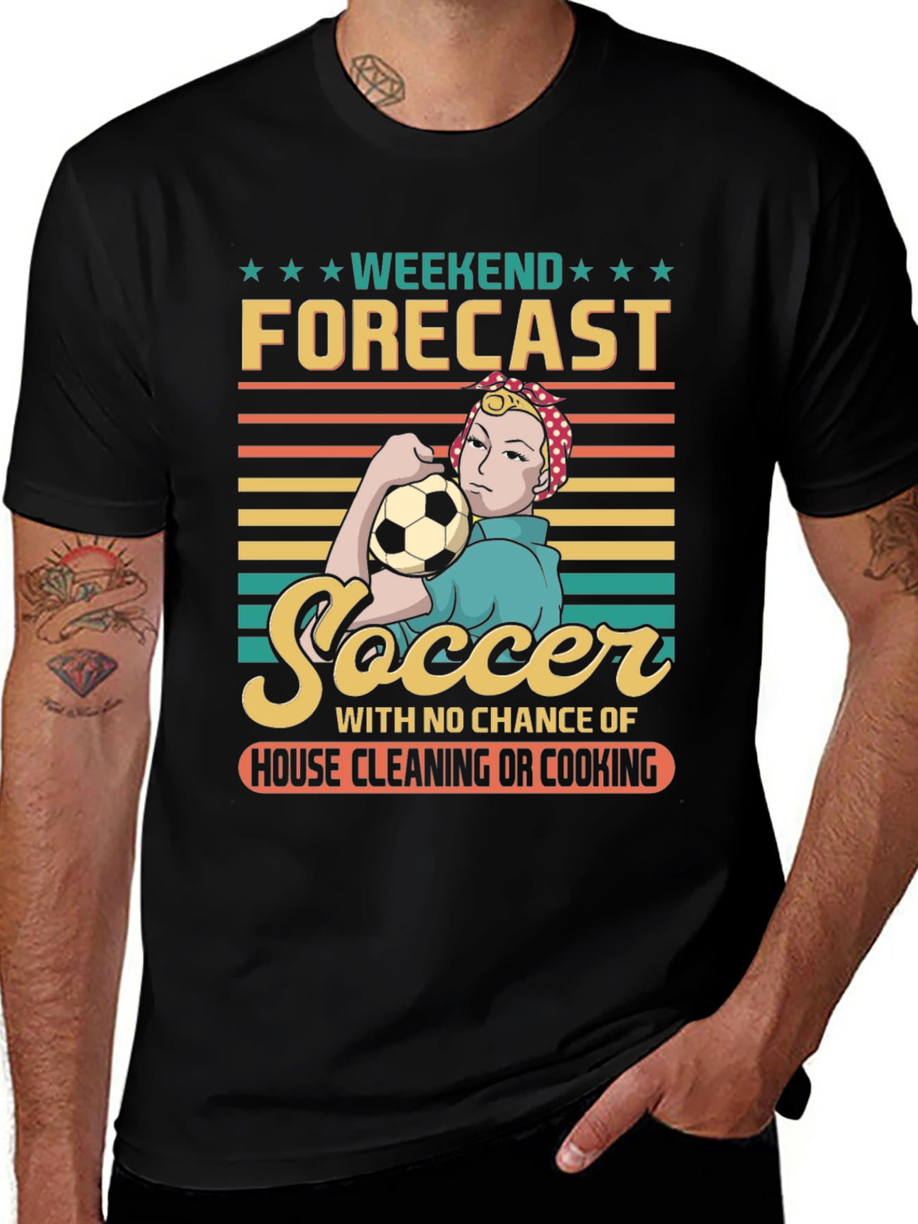 Variant 20 of Soccer Weekend Forecast Graphic T-Shirt