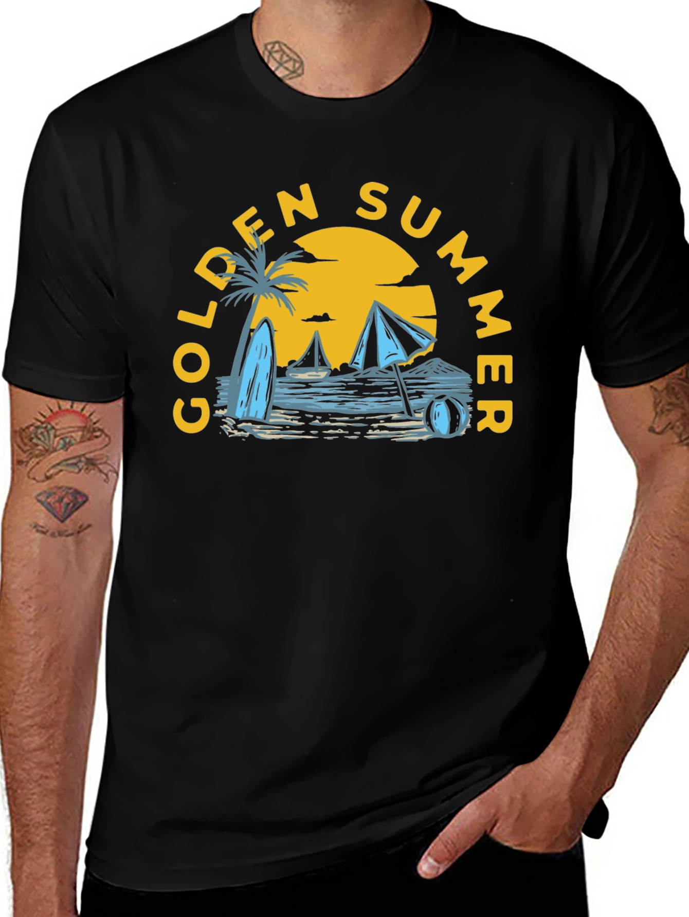 Variant 15 of Golden Summer Graphic T-Shirt