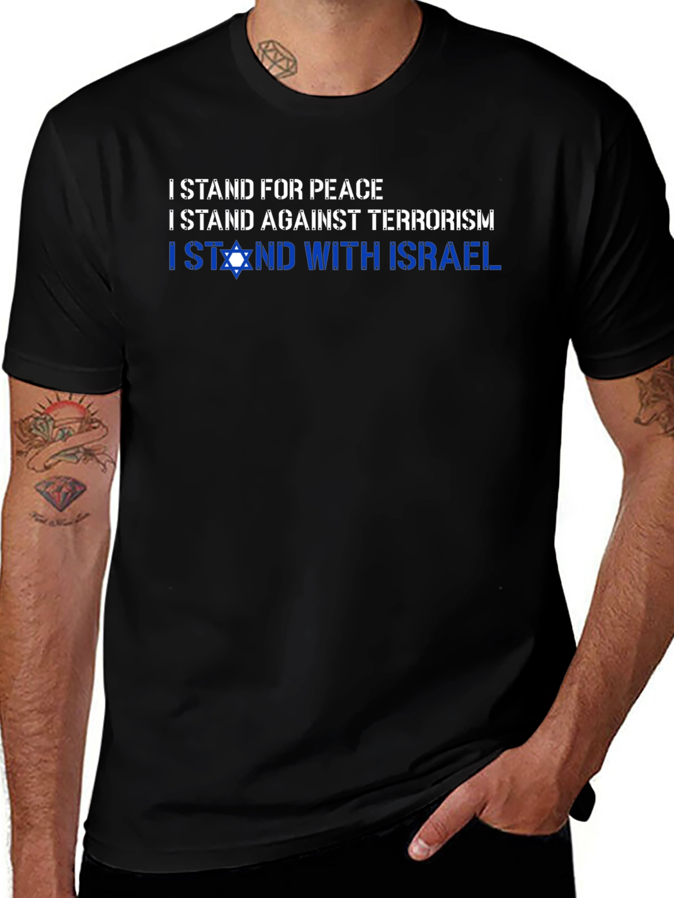 Variant 11 of I Stand With Israel Graphic Tee