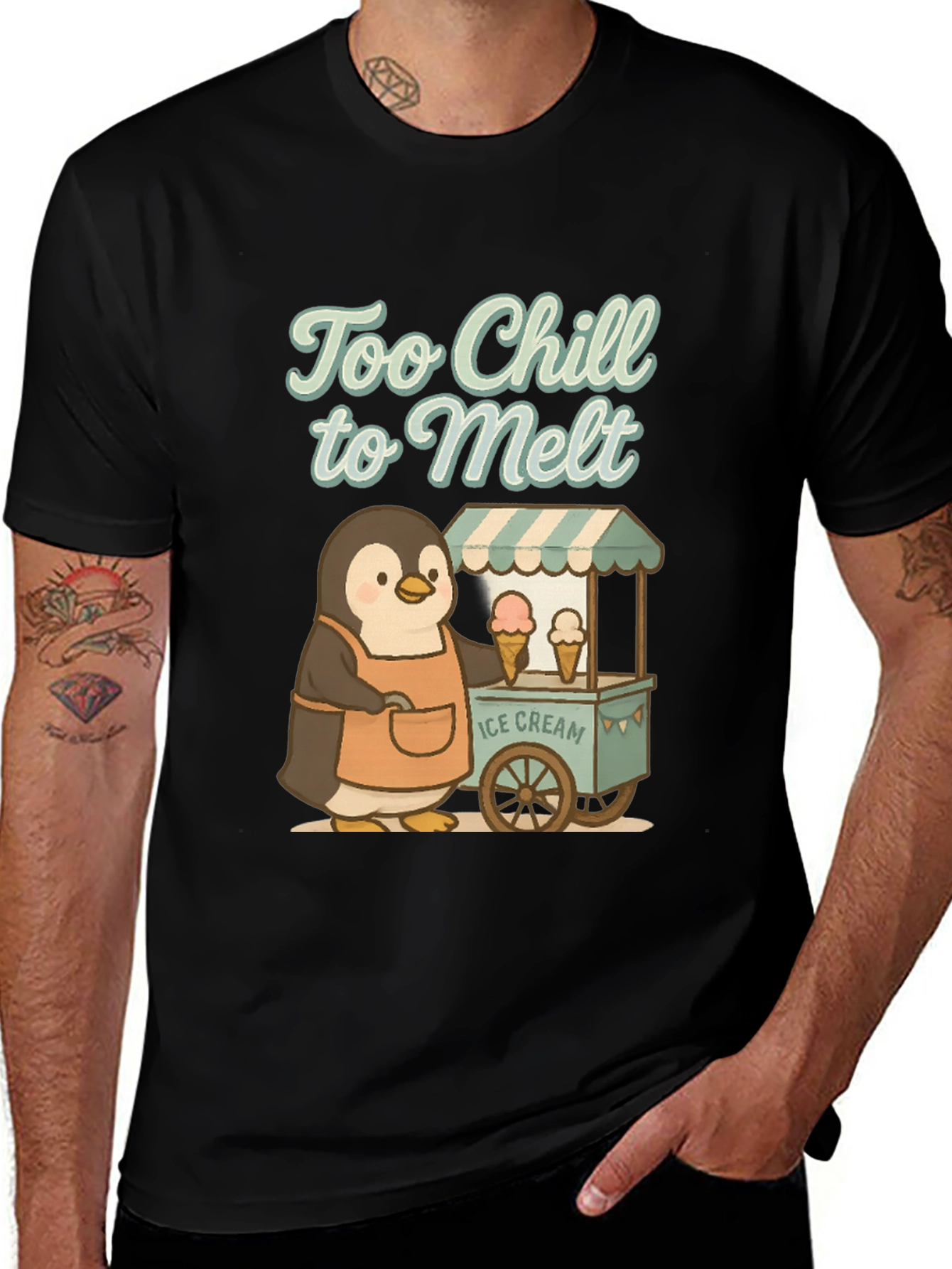 Variant 4 of Chill Penguin Ice Cream T-Shirt