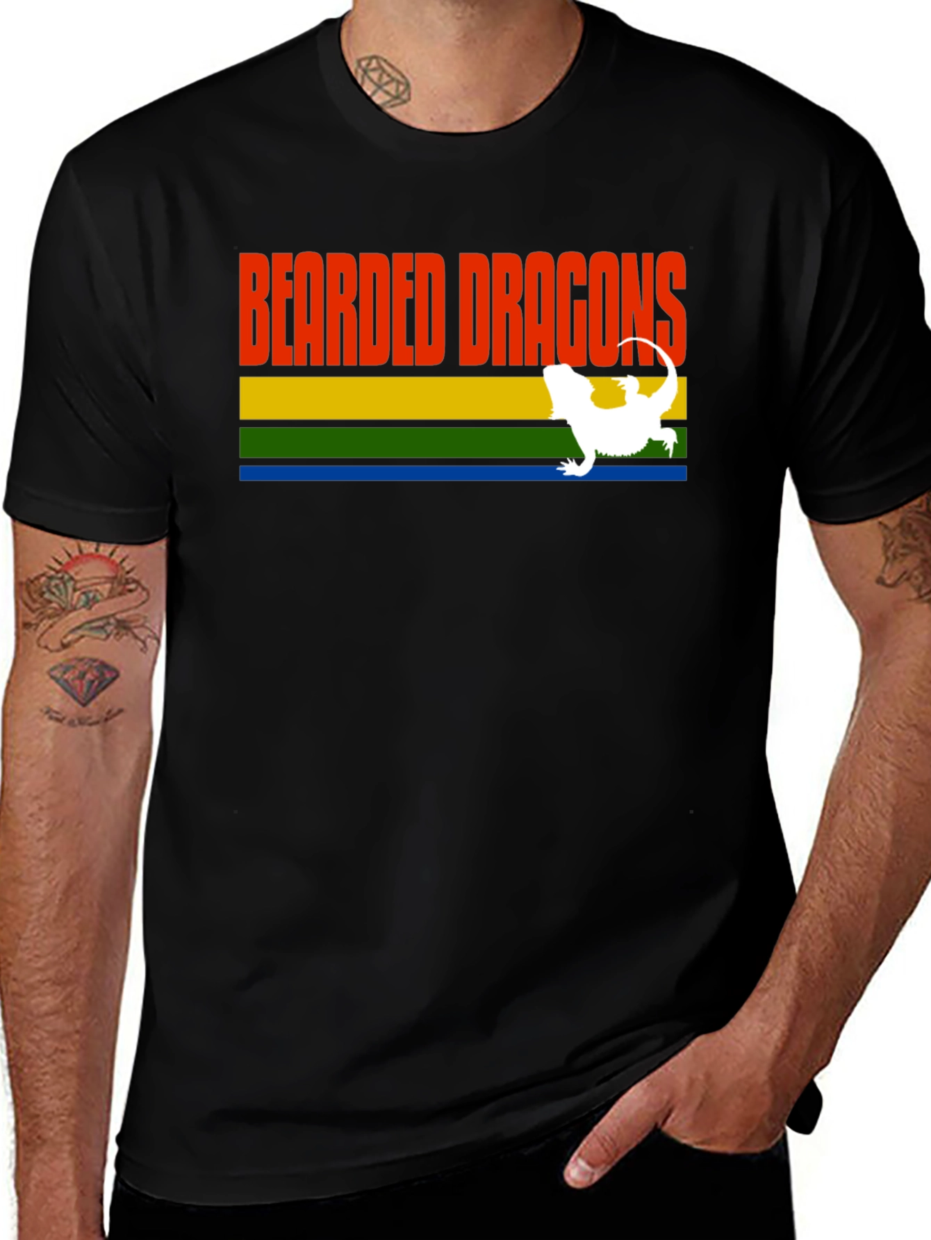 Variant 28 of Bearded Dragons T-Shirt - Retro Style