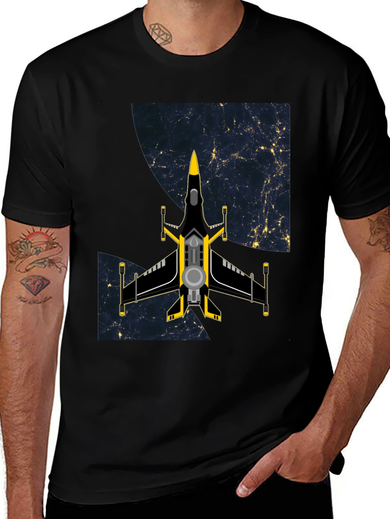 Sci-Fi Fighter Jet T-Shirt - Premium Graphic Tee