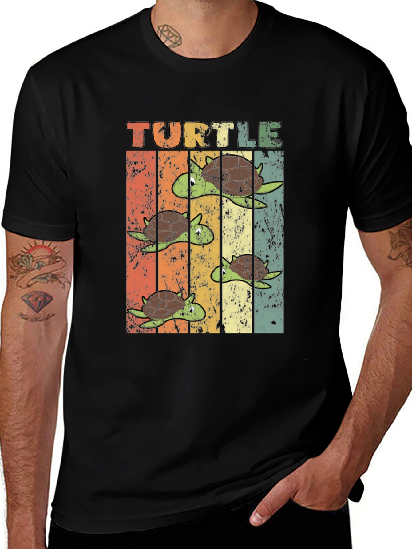 Variant 2 of Vintage Turtle Graphic T-Shirt - Cool Retro Design