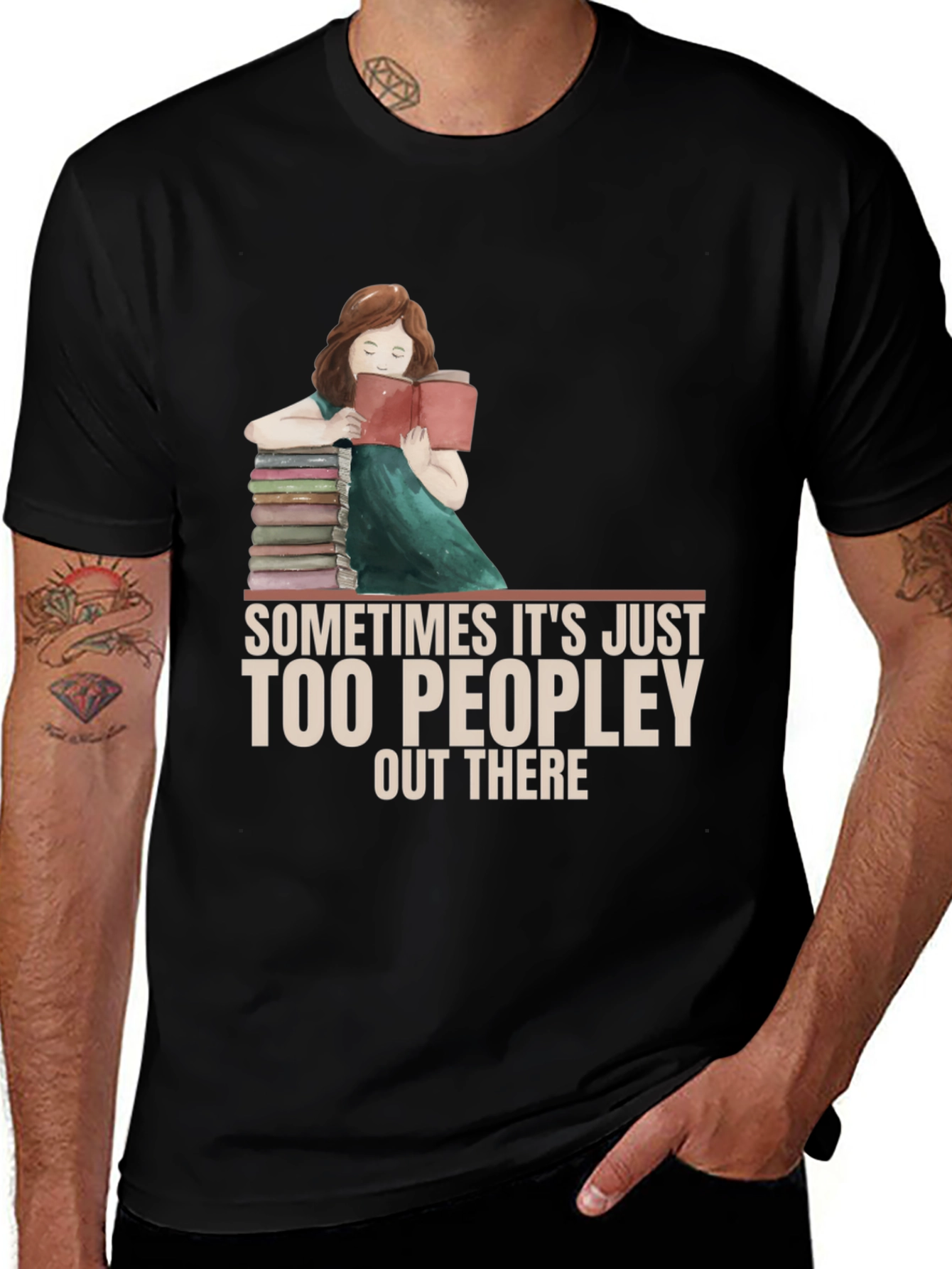 Book Lover T-Shirt - Too Peopley