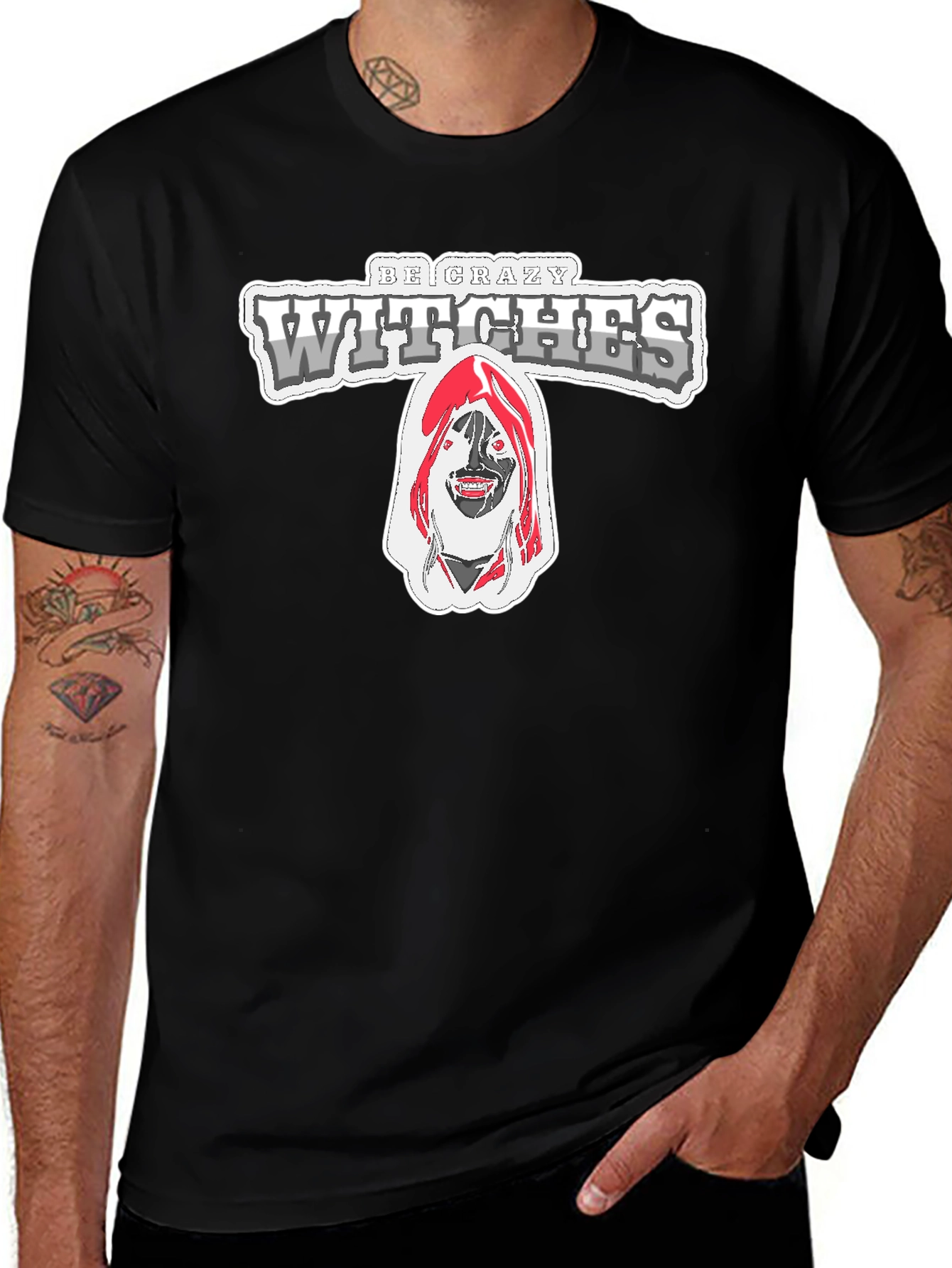 Variant 21 of Be Crazy Witches Graphic Black T-Shirt