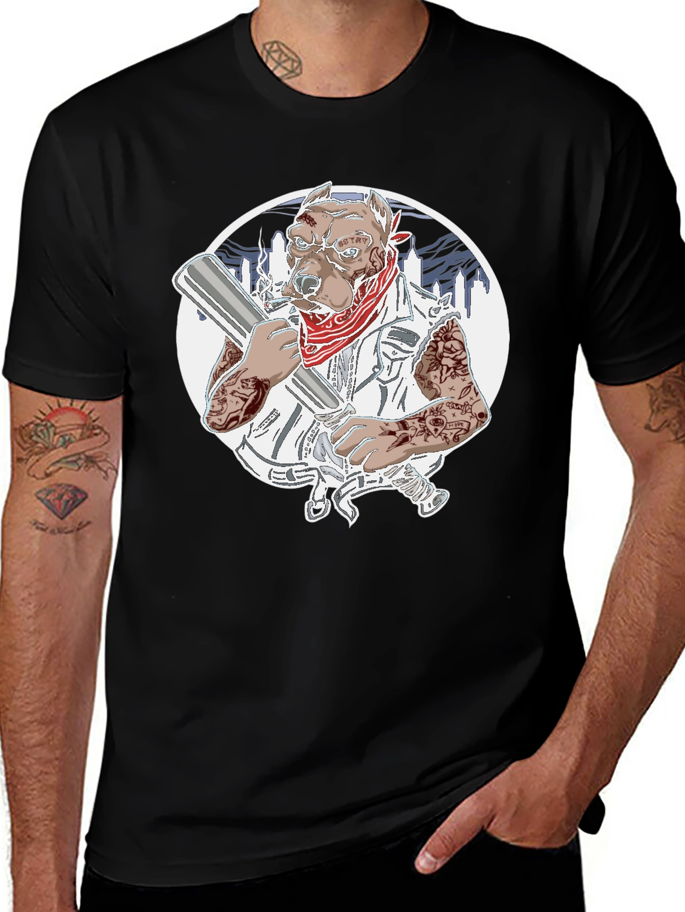 Variant 11 of Gangster Pitbull T-Shirt