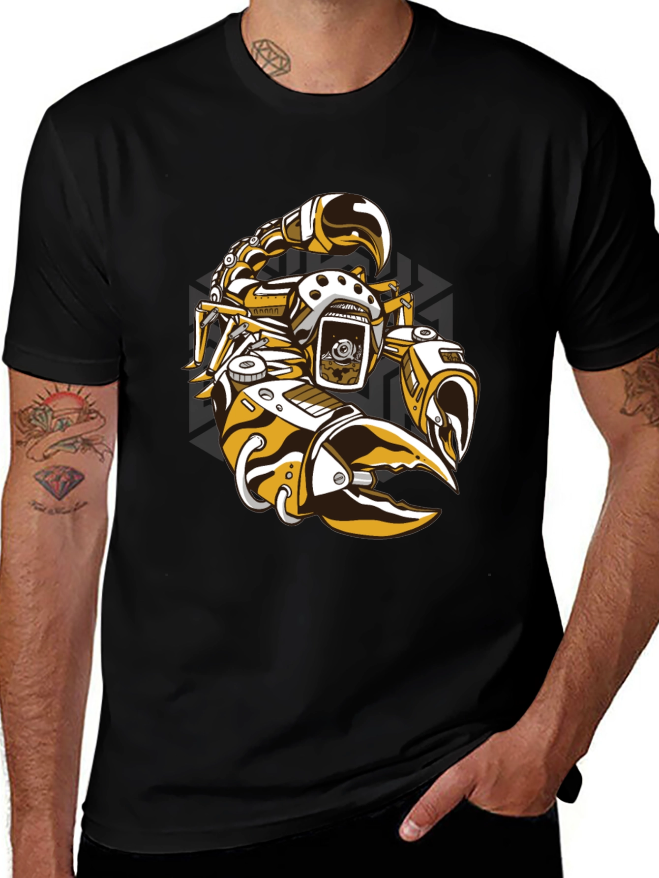 Variant 4 of Robotic Scorpion Graphic T-Shirt - Unique Design