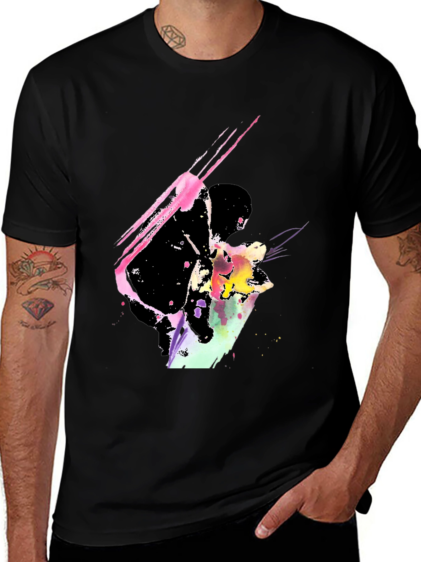 Variant 25 of Abstract Art Black T-Shirt