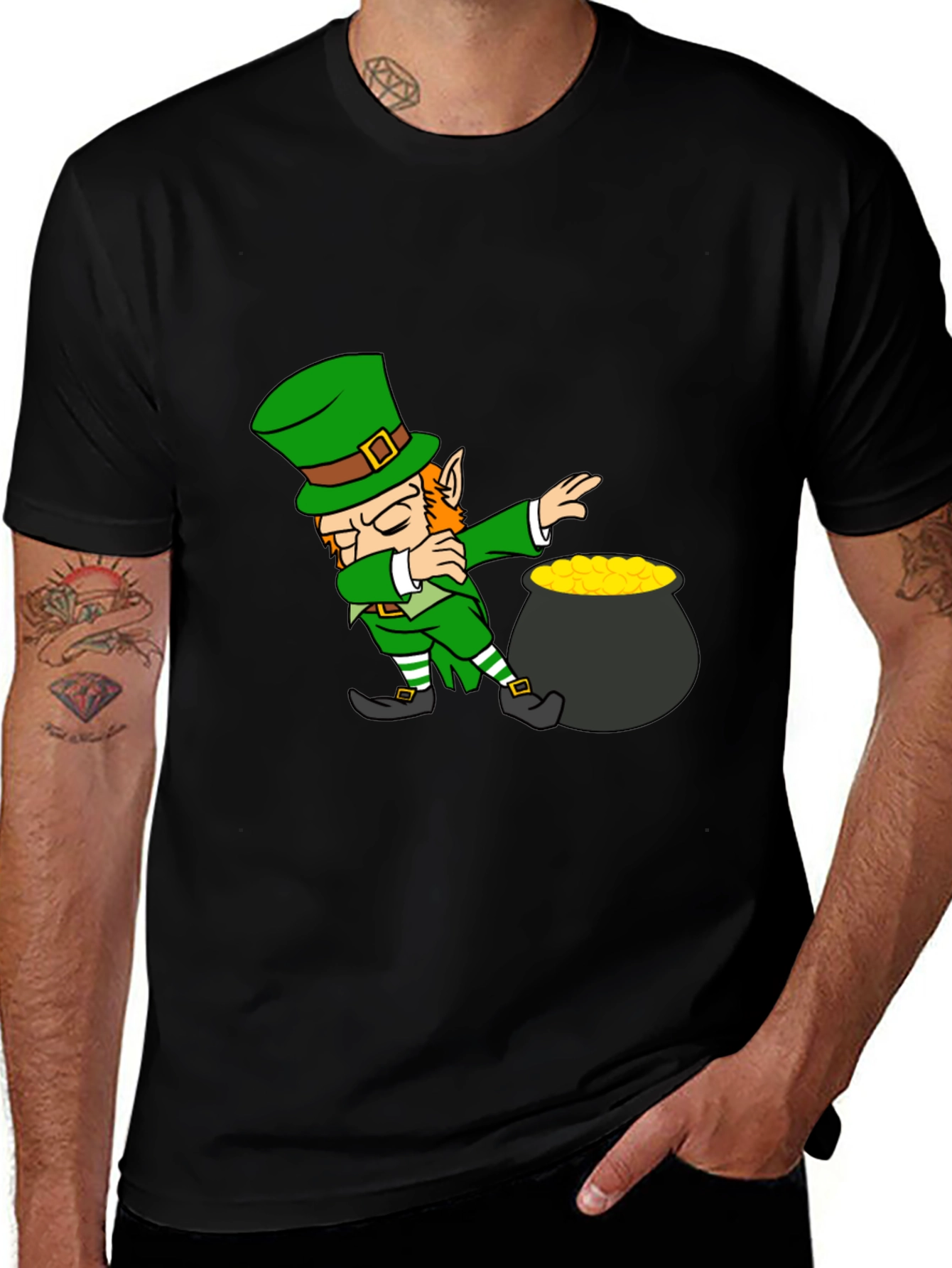 St. Patrick's Day Dabbing Leprechaun Graphic Tee