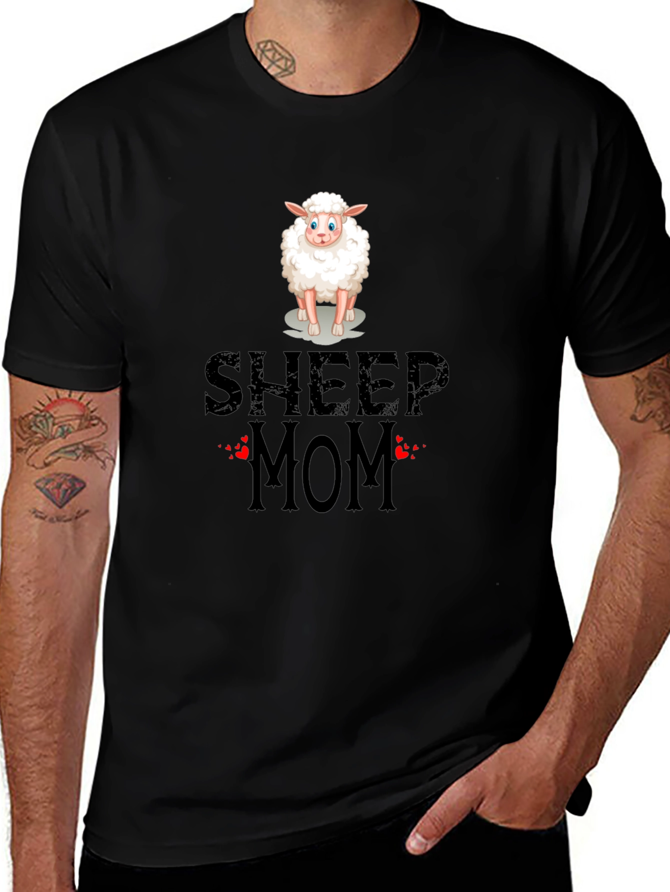Variant 3 of Sheep Mom T-Shirt - Cute Farm Animal Tee