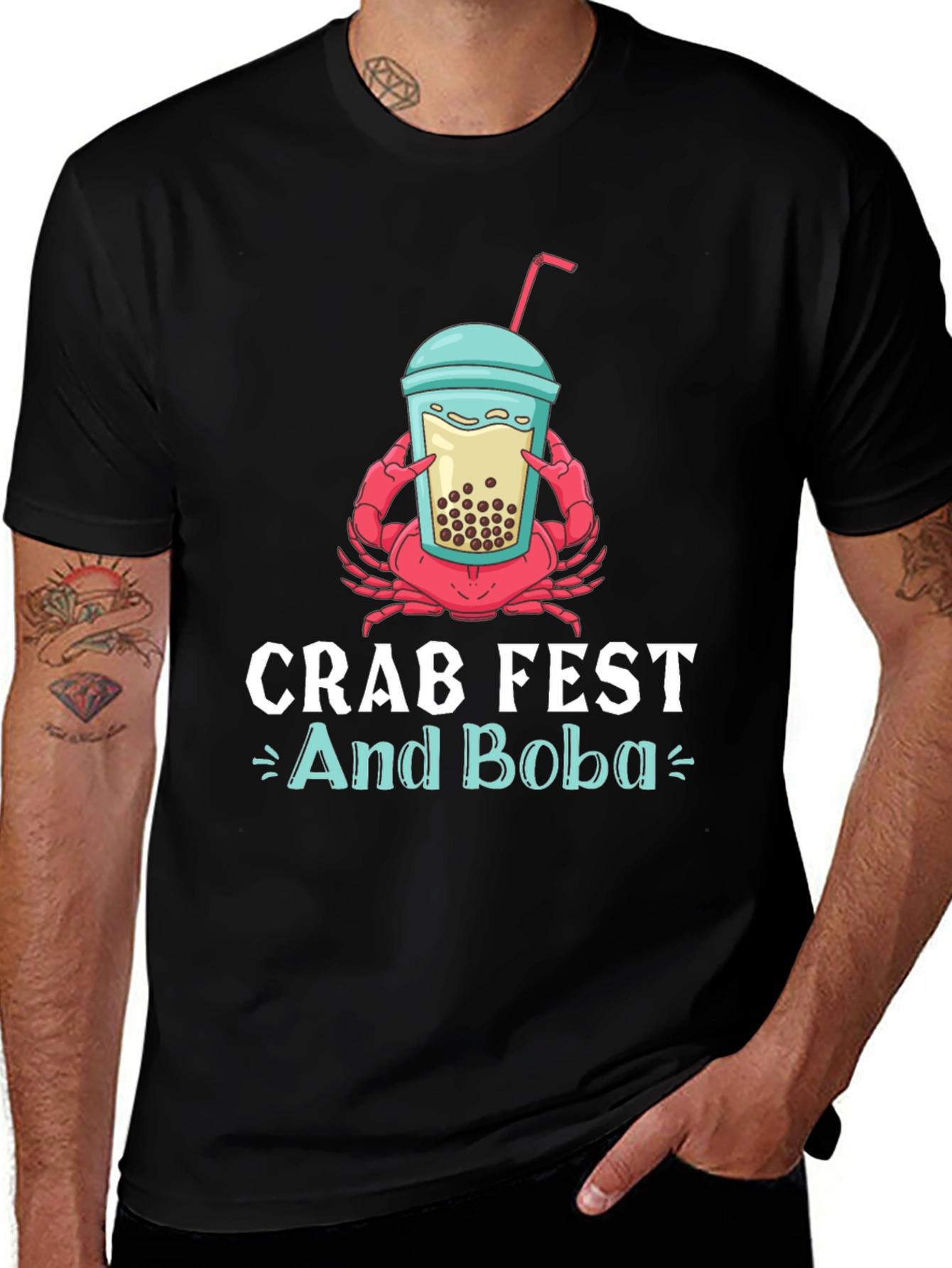 Variant 5 of Crab Fest and Boba Graphic T-Shirt