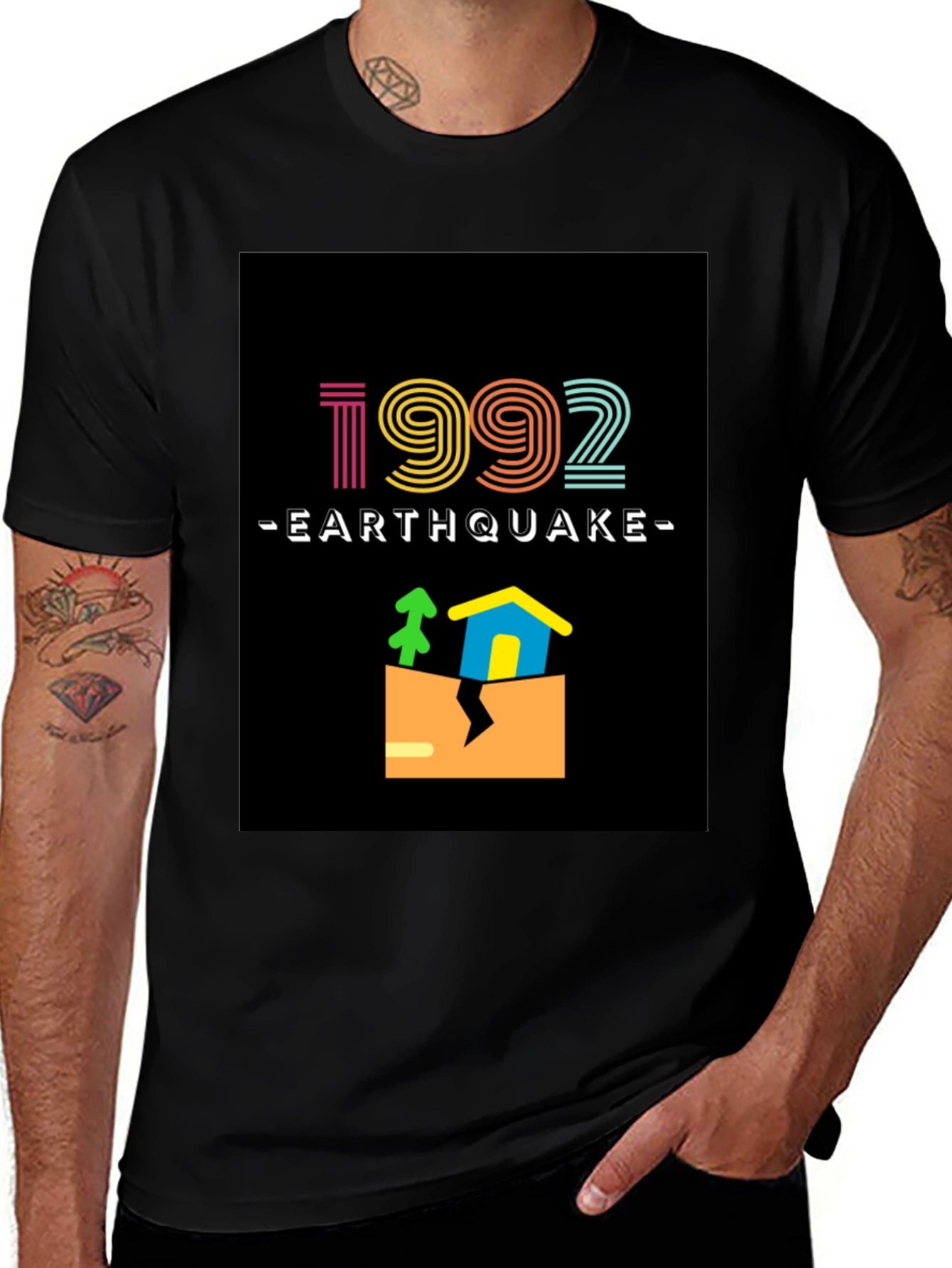 Variant 14 of 1992 Earthquake Tee - Retro Style
