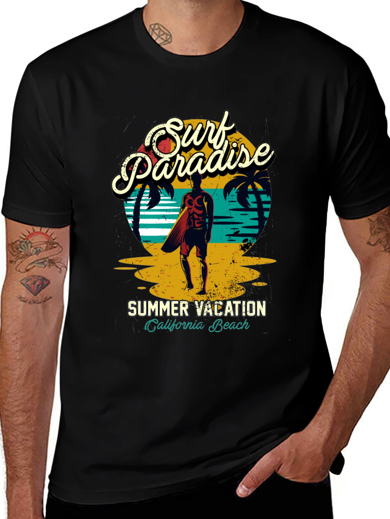 Variant 10 of Surf Paradise Graphic Tee - Summer Vacation Vibes