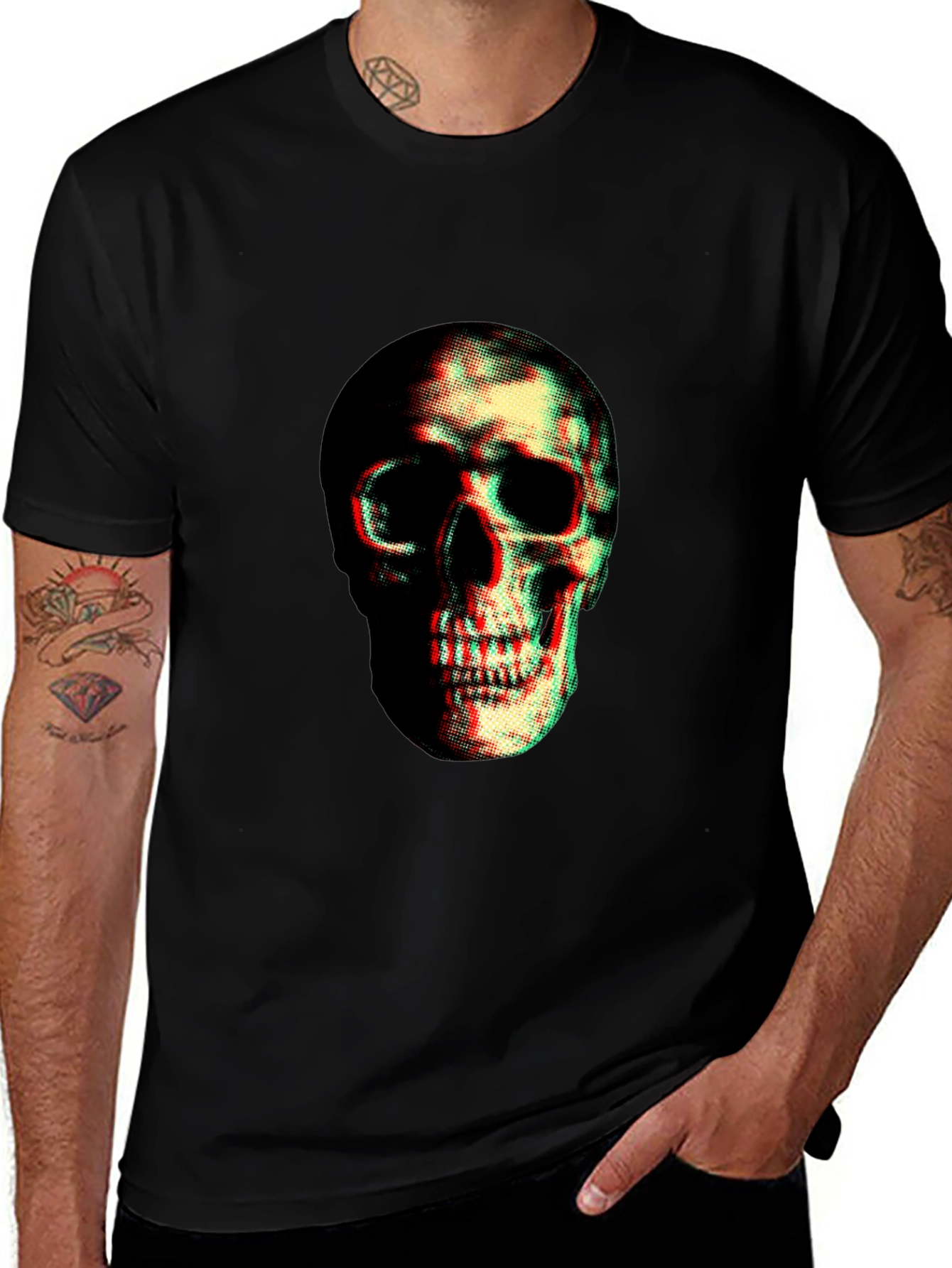 Variant 22 of Skull Graphic Black T-Shirt