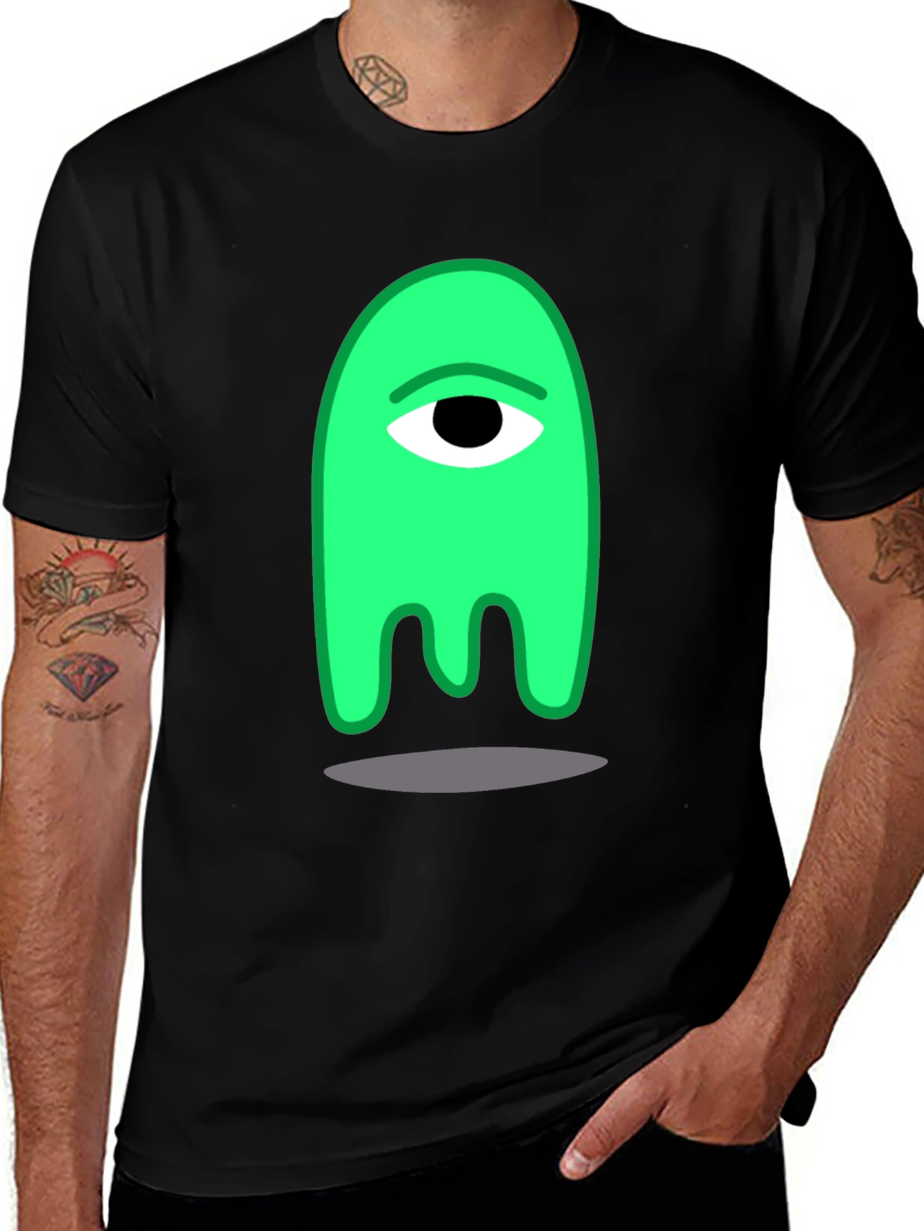 Variant 17 of One-Eyed Green Monster Graphic Tee