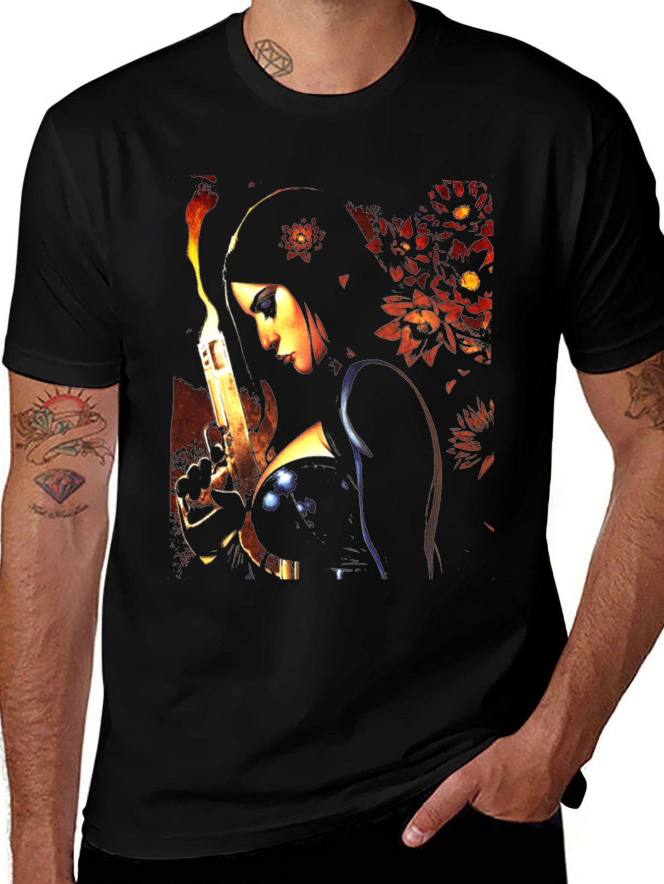 Variant 8 of Woman with Gun Graphic T-Shirt