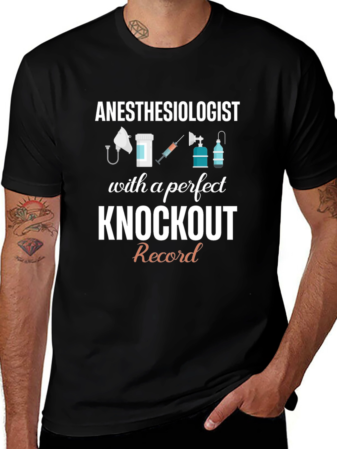 Variant 13 of Anesthesiologist Knockout Record T-Shirt