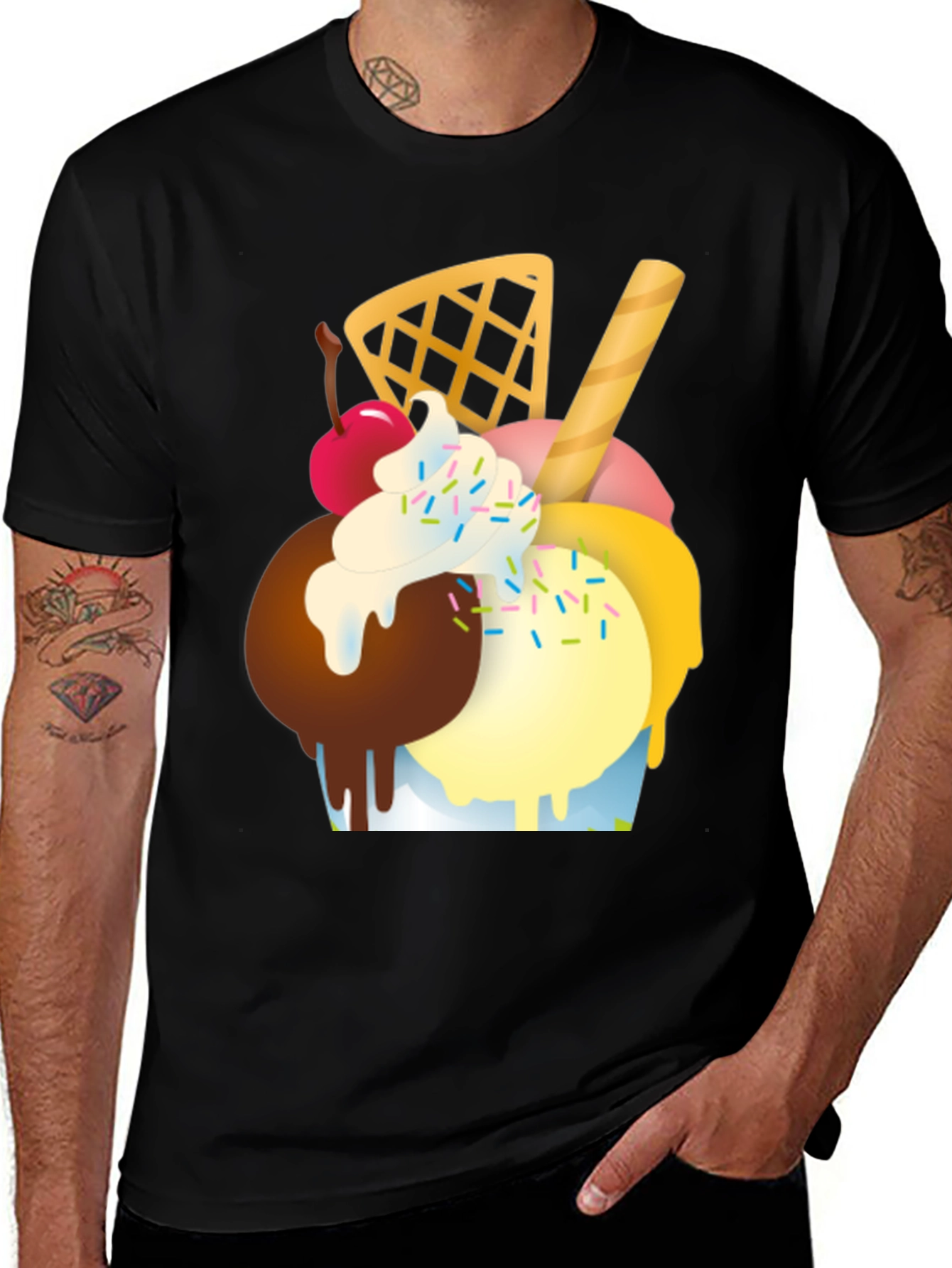 Variant 19 of Ice Cream Graphic Tee - Fun Summer Style