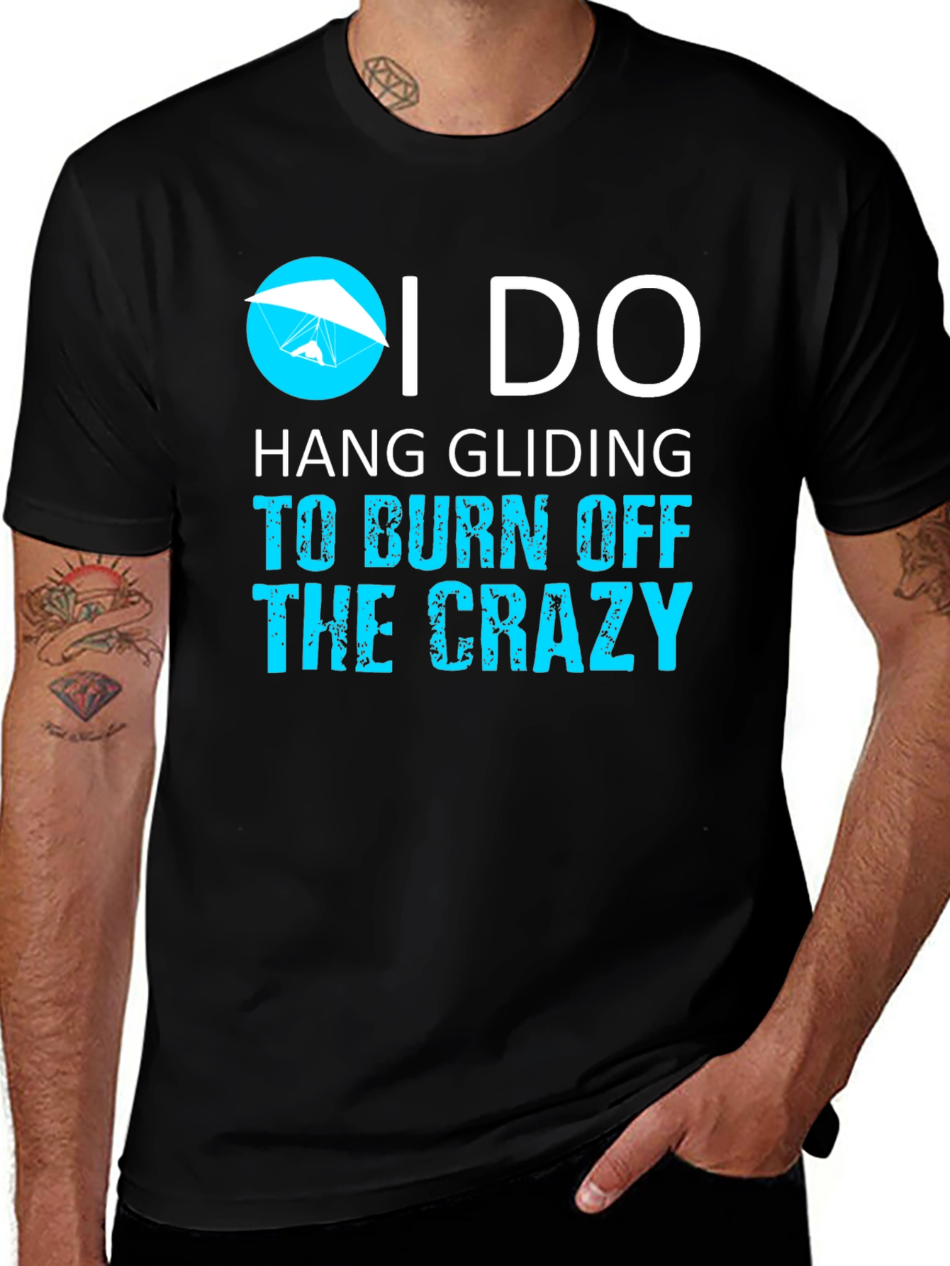 Variant 5 of Hang Gliding To Burn Off Crazy T-Shirt