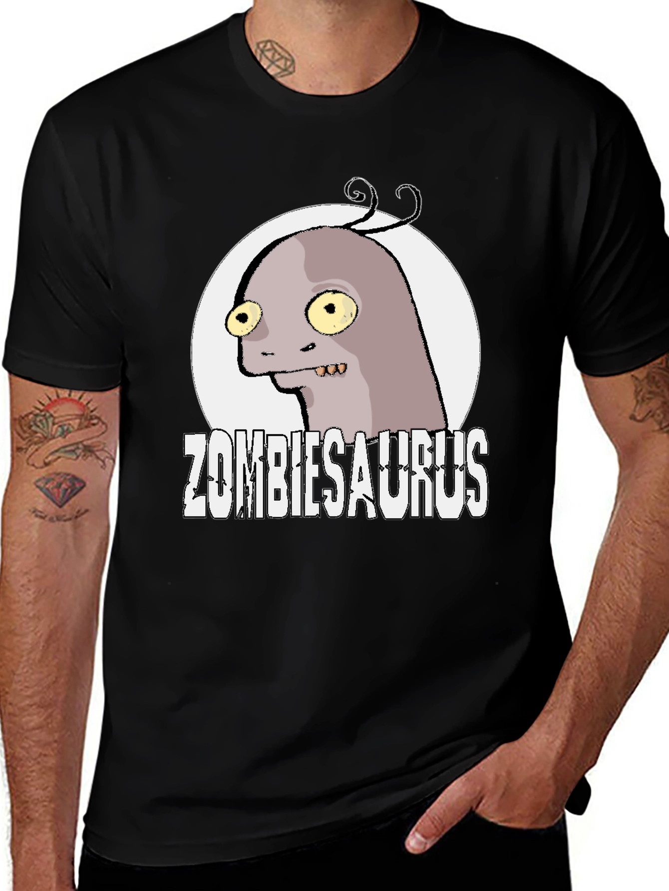 Variant 10 of Zombiesaurus Graphic Tee - Cool Cartoon Zombie Dinosaur T-Shirt