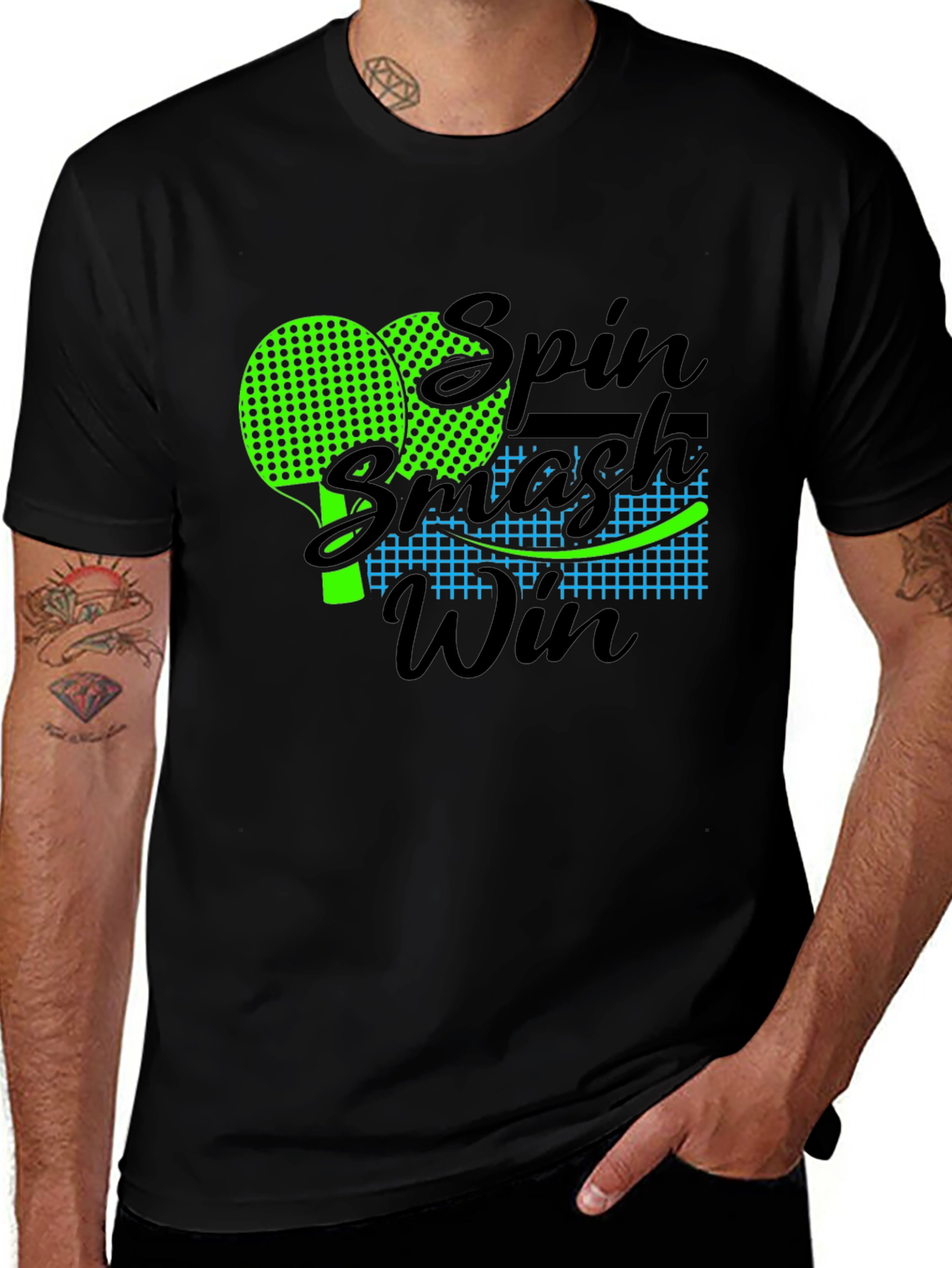 Spin Smash Win Table Tennis T-Shirt