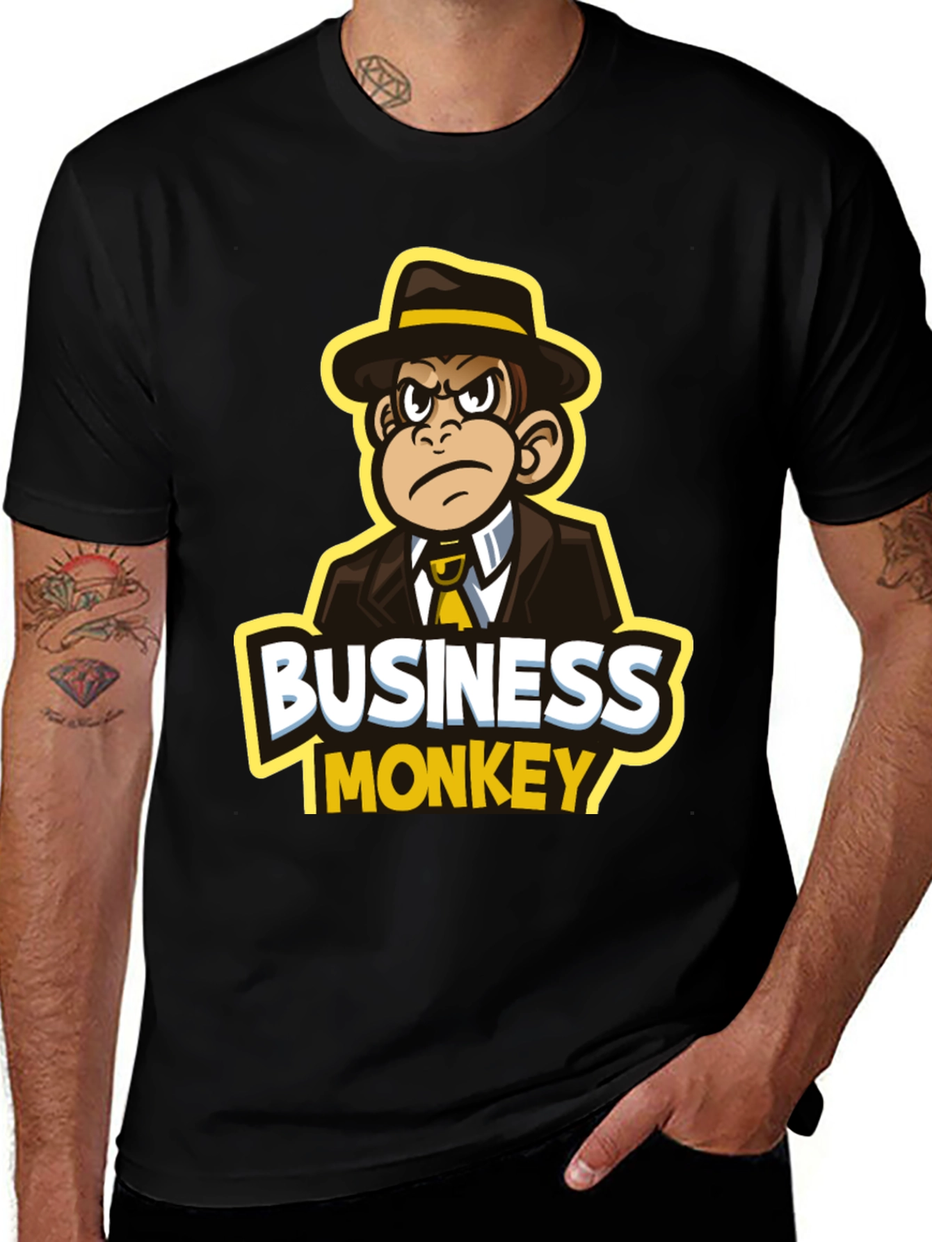 Variant 10 of Business Monkey T-Shirt - Black