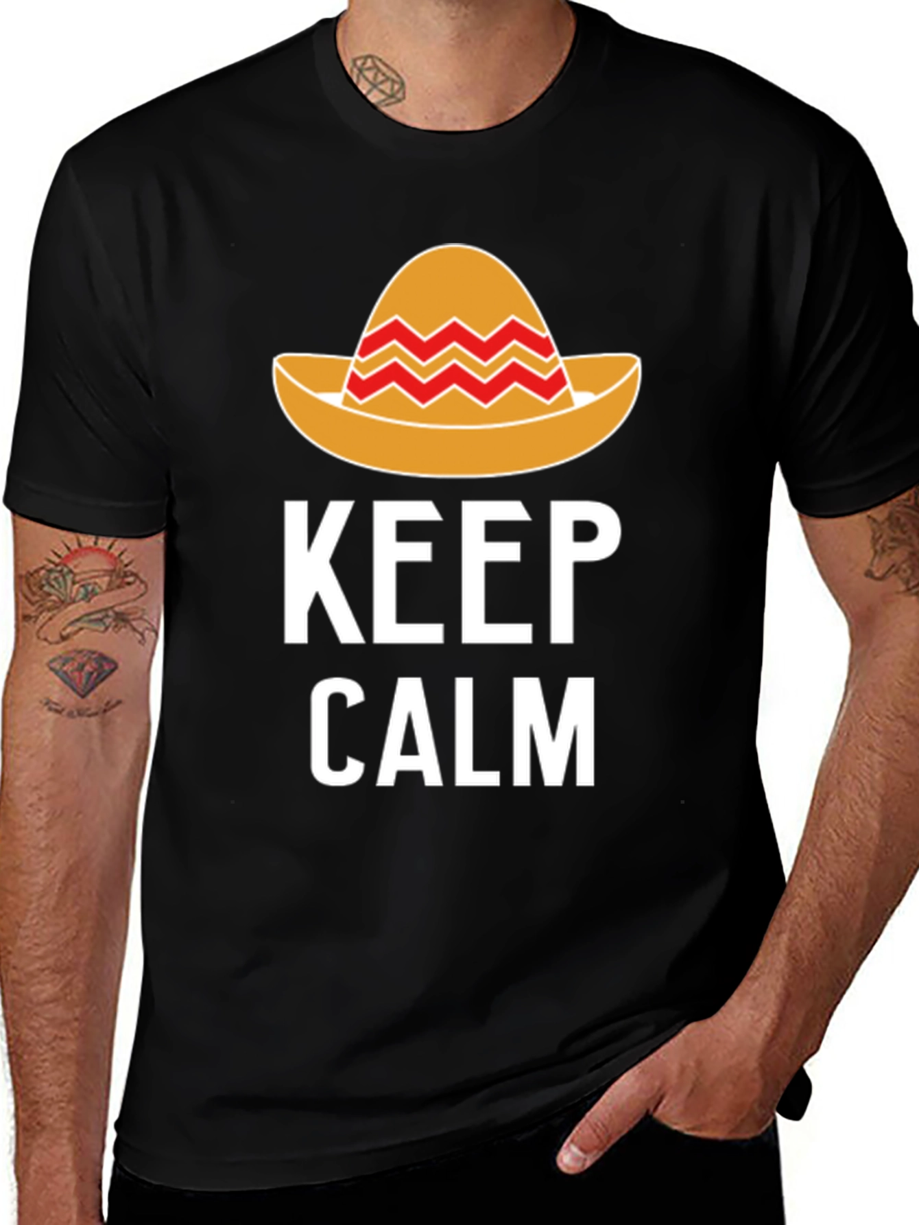 Keep Calm Sombrero T-Shirt - Fiesta Fun!