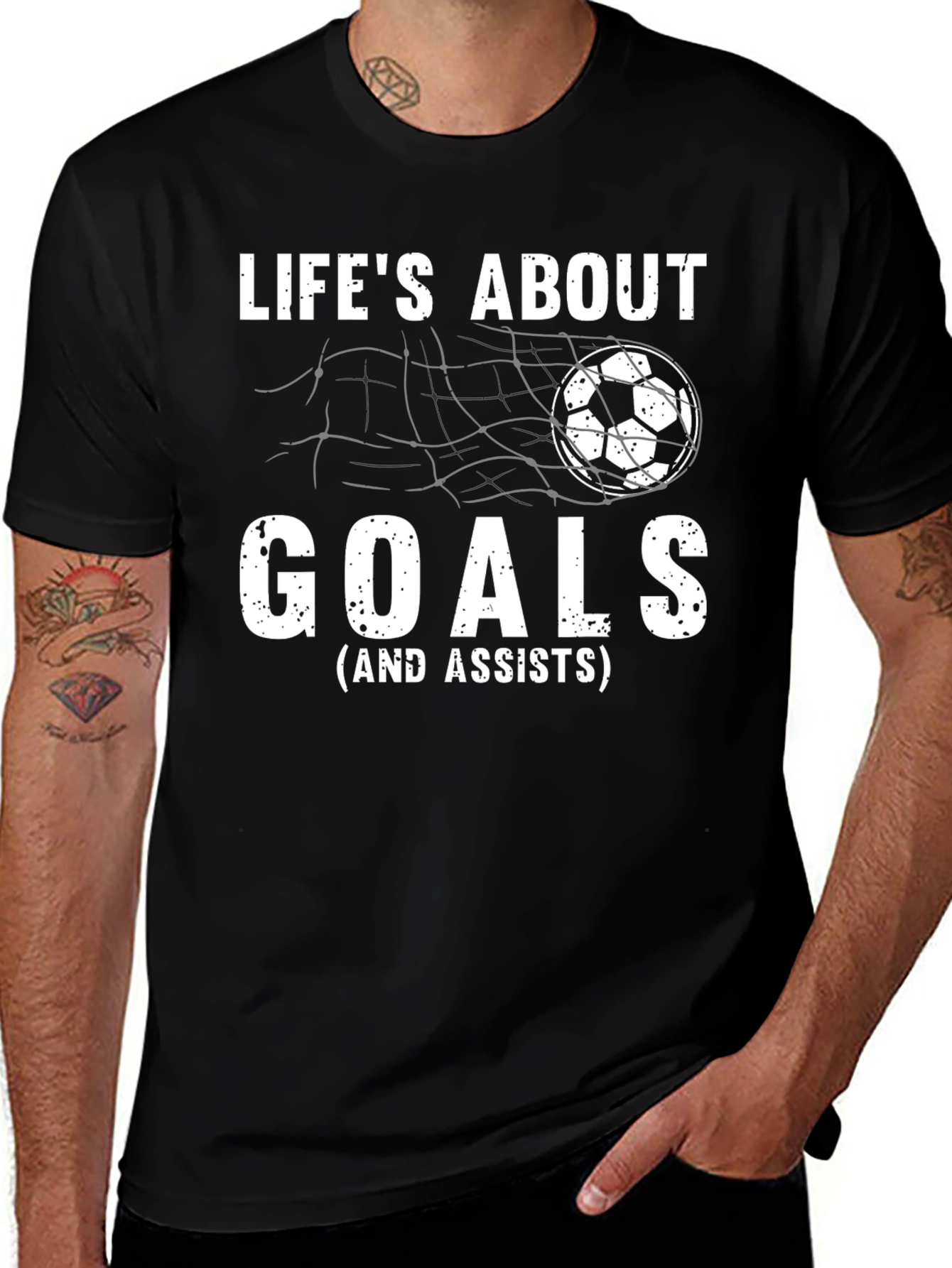 Variant 5 of Life's About Goals Soccer T-Shirt