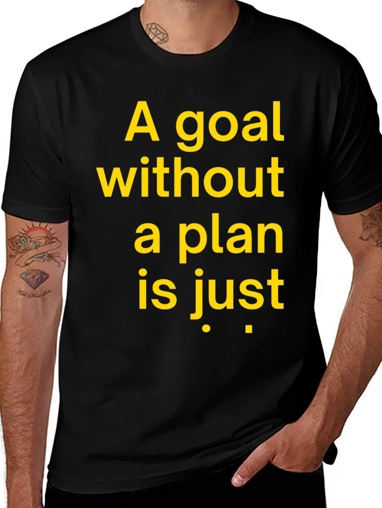 Variant 6 of Motivational Graphic T-Shirt - Goal Without a Plan